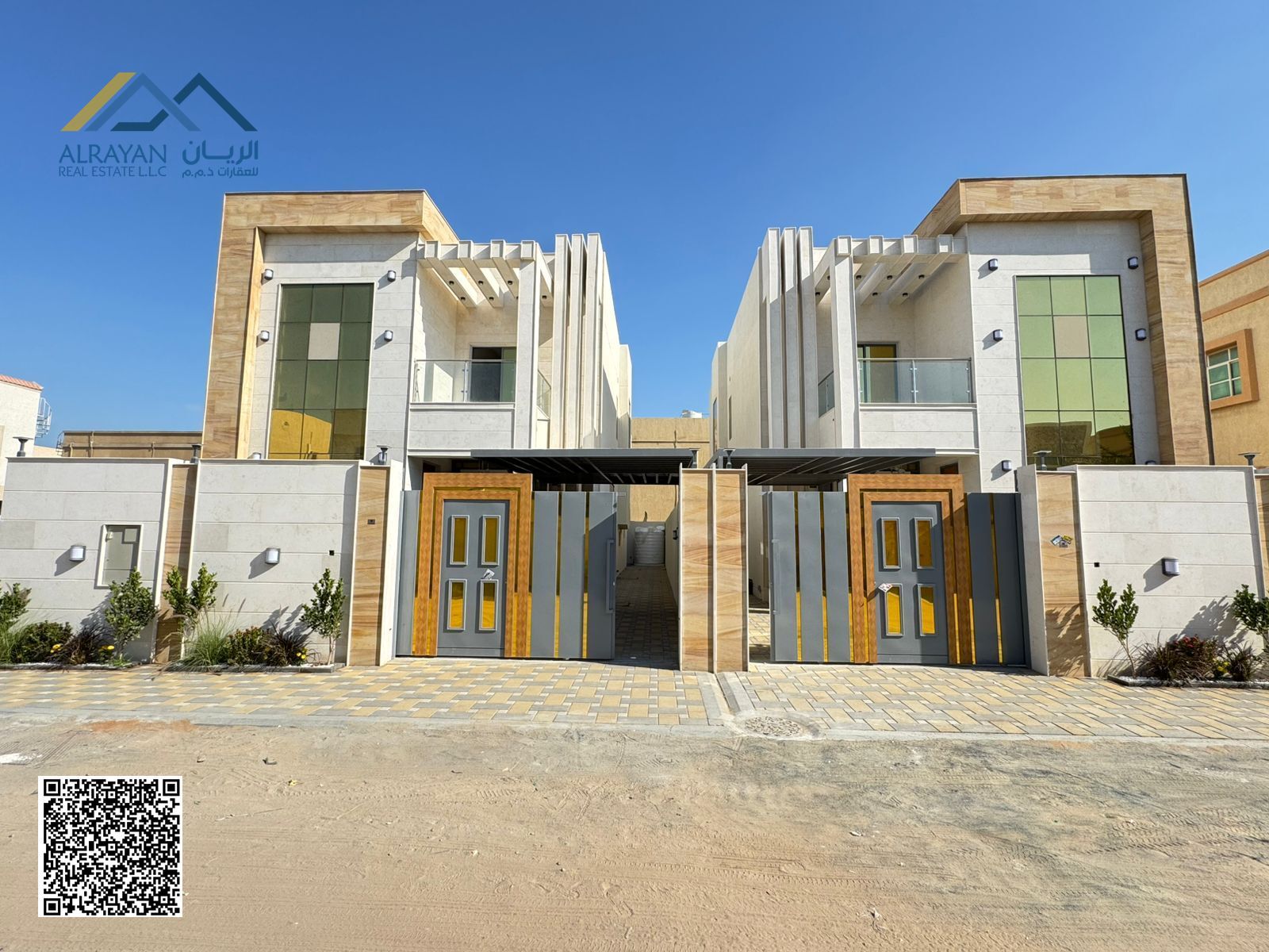 For sale, a new luxurious villa, a prime location - very excellent finishing - a large building area - freehold in Al Muwaihat 3