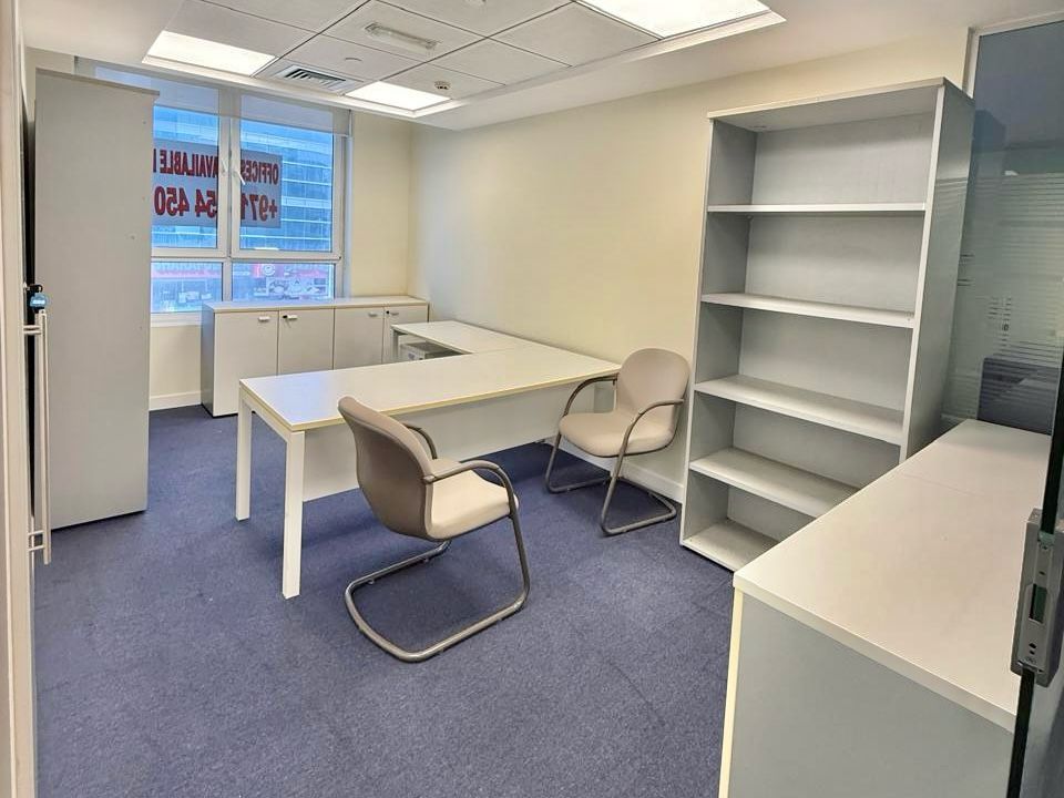 NEW OFFICE SPACE WITH FURNISHED | DEWA CHILLER WIFI INCLUDED | NEAR MALL DCC | METRO AND BUS STATION | MULTIPLE CHEQUES