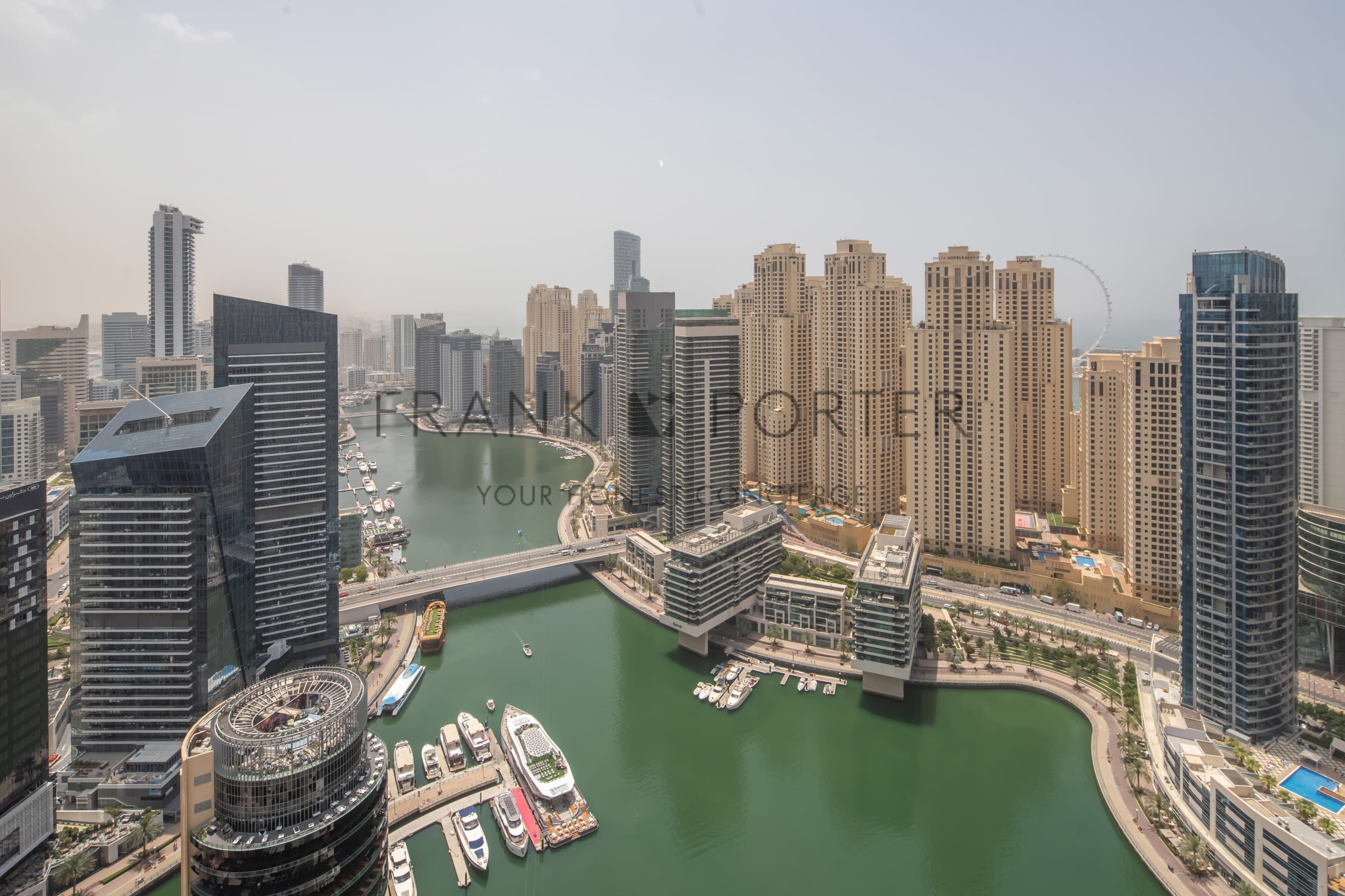 Tranquil 1BR w Marina & Partial Ain Dubai Views