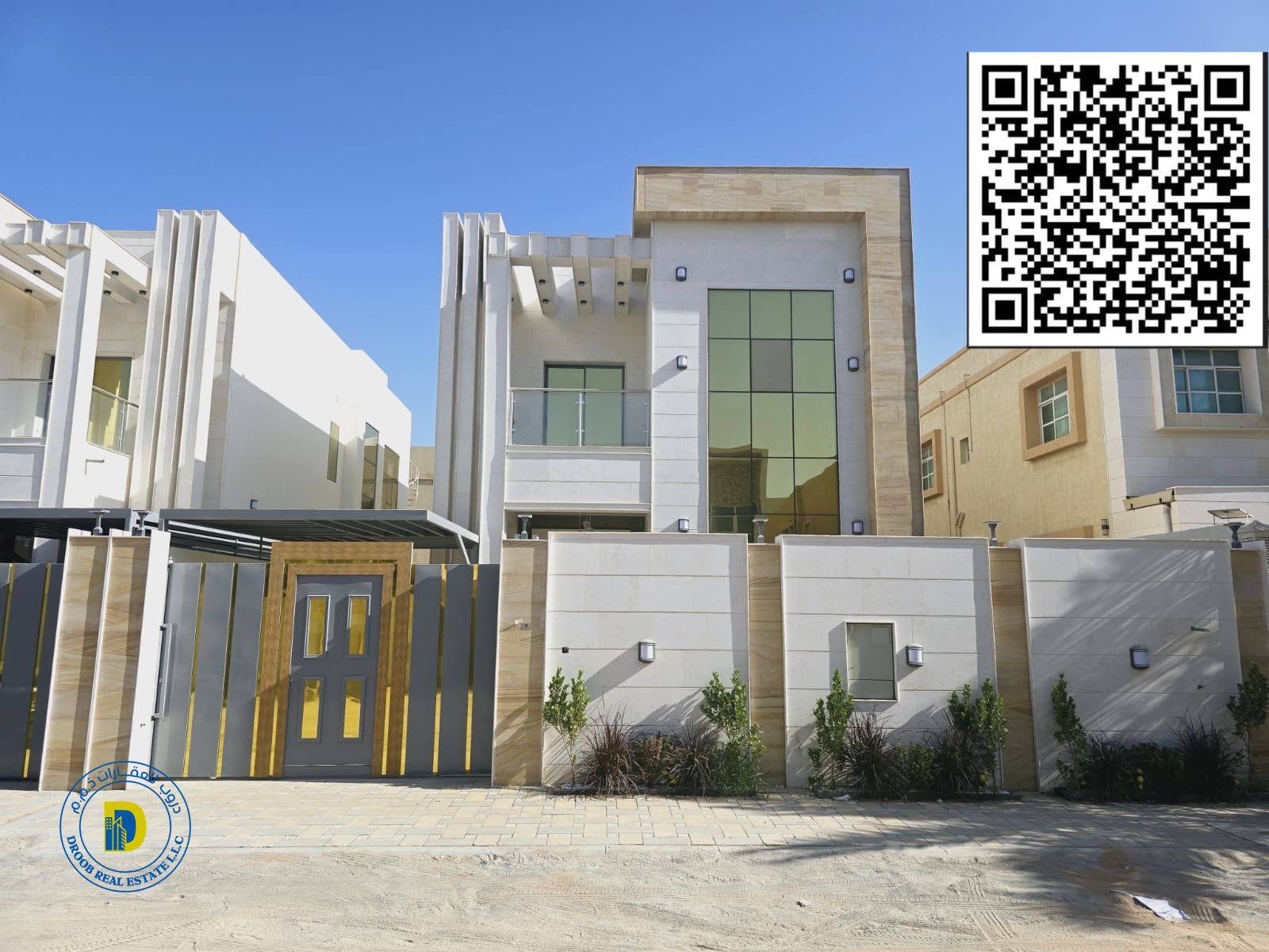 For sale, a luxurious villa with a large area, 5 rooms, in a very distinguished location in the Al Muwaihat 3 area, Ajman, at a very special price