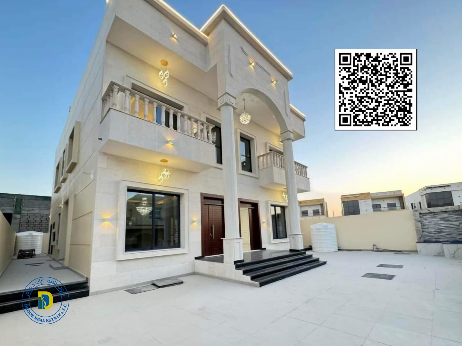Luxury classic design villa for sale in Al Zahya area, Ajman, at a very special price