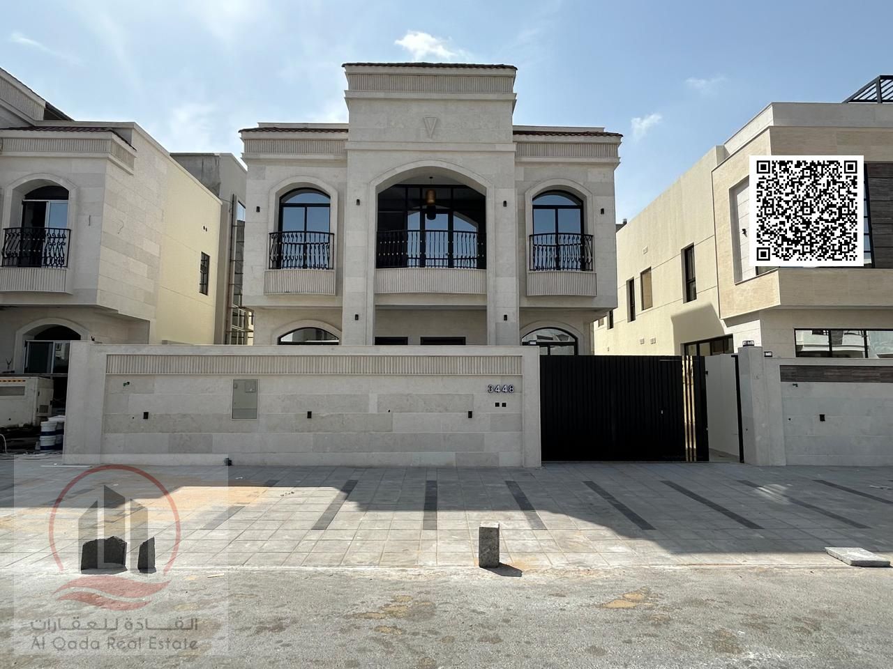 Villa for sale in Ajman Al Bahi5 master bedrooms, a living room, a hall, and a maid’s room, freehold for all nationalities, with the possibility of
