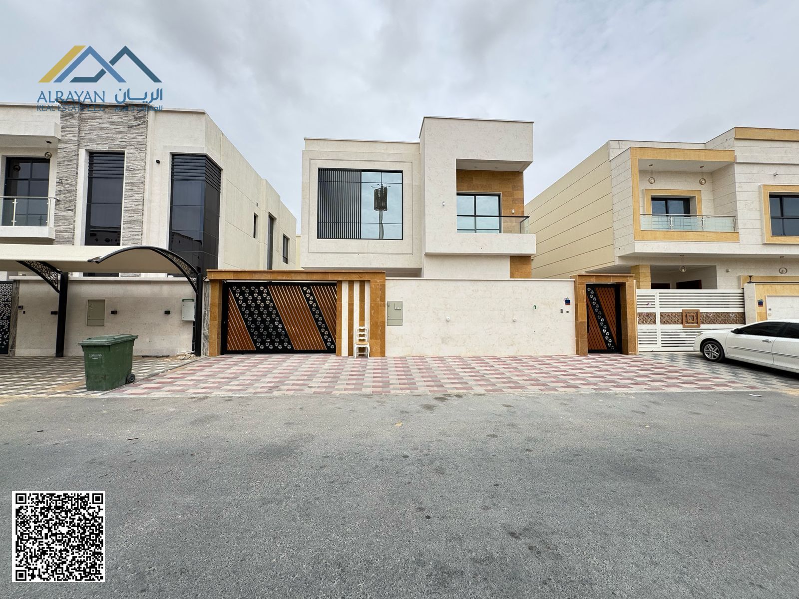 Directly from the owner, a villa on a main street, personal finishing, with a swimming pool, close to all services in the most upscale areas of Ajman,