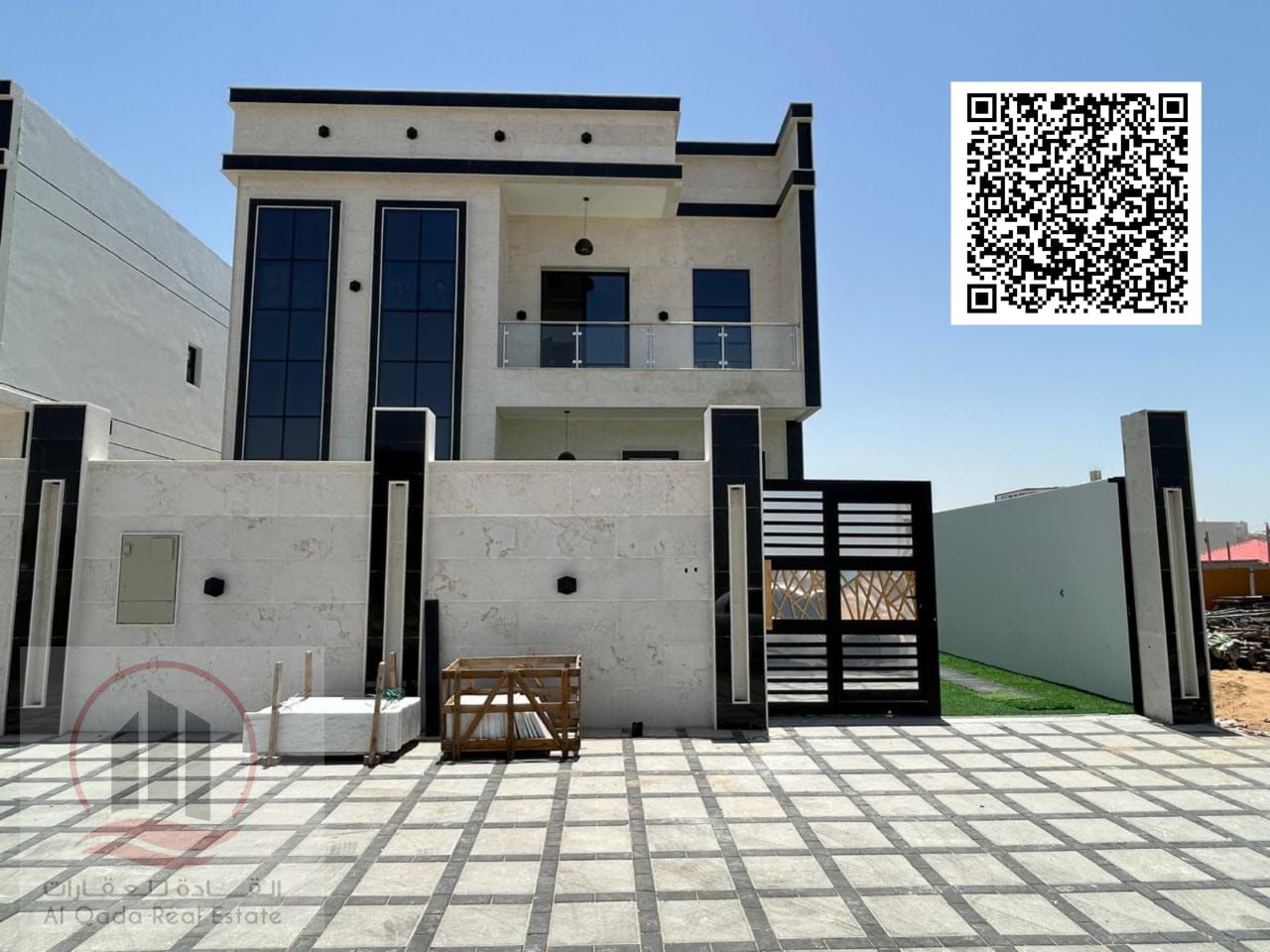 Villa For sale in Ajman Al Helio, 3 master bedrooms, a living room, a hall, and a maid’s room, freehold for all nationalities, with the possibility of
