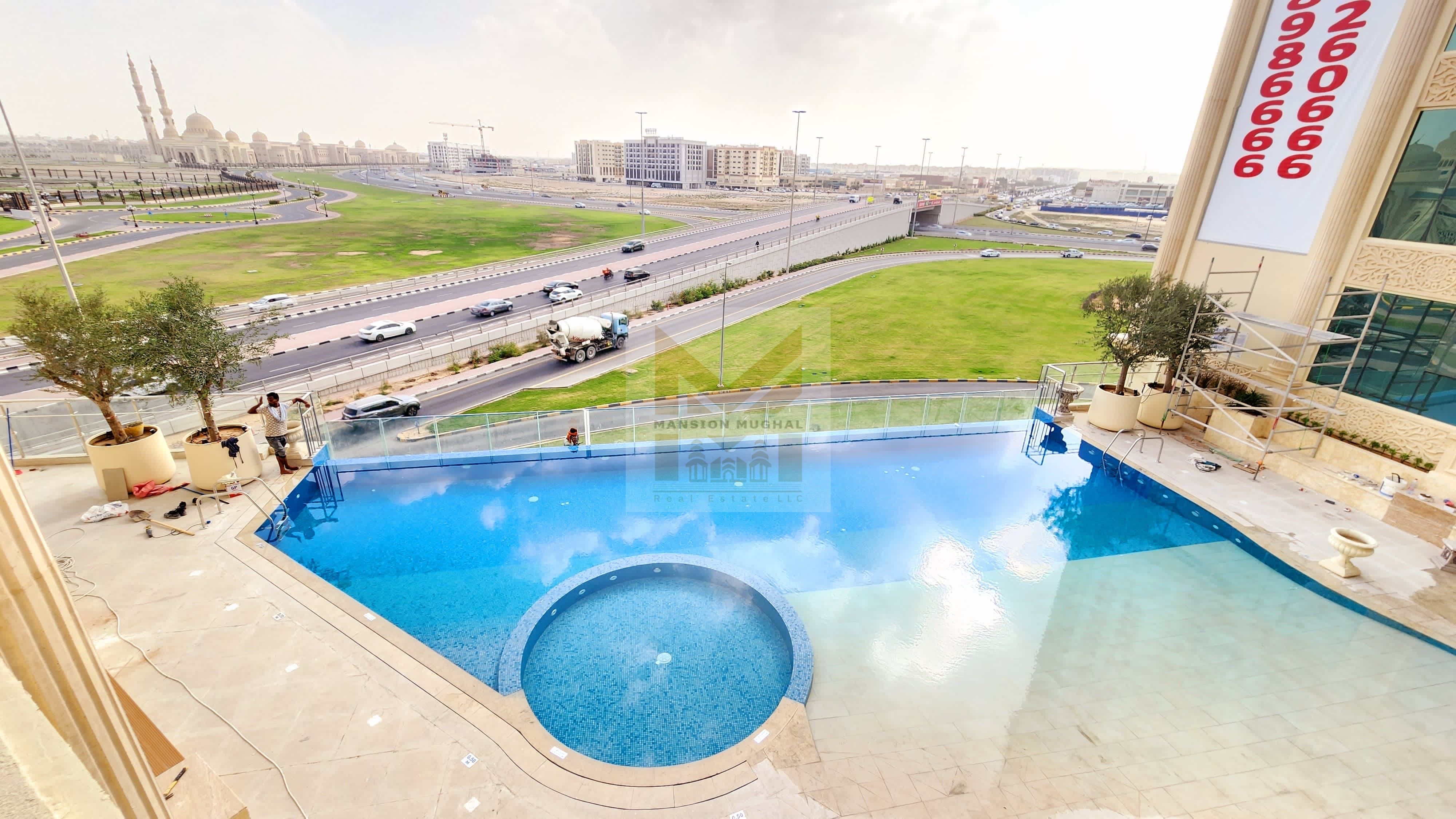 Pool & GYM// BRAND NEW BUILDING//Luxury & Lavish 1-Br//Bright & Spacious//wardrobe & Balcony + Open View//1-Covered Parking//4&6 Chqs