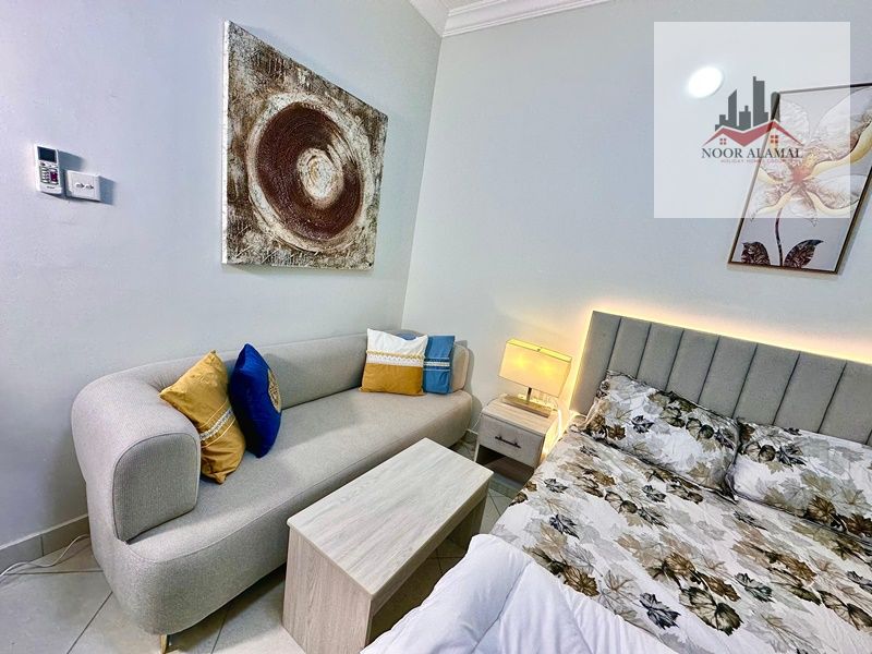 Sharjah Al Butinah, fully furnished studios, super deluxe, first occupant, price 2700, including all bills.