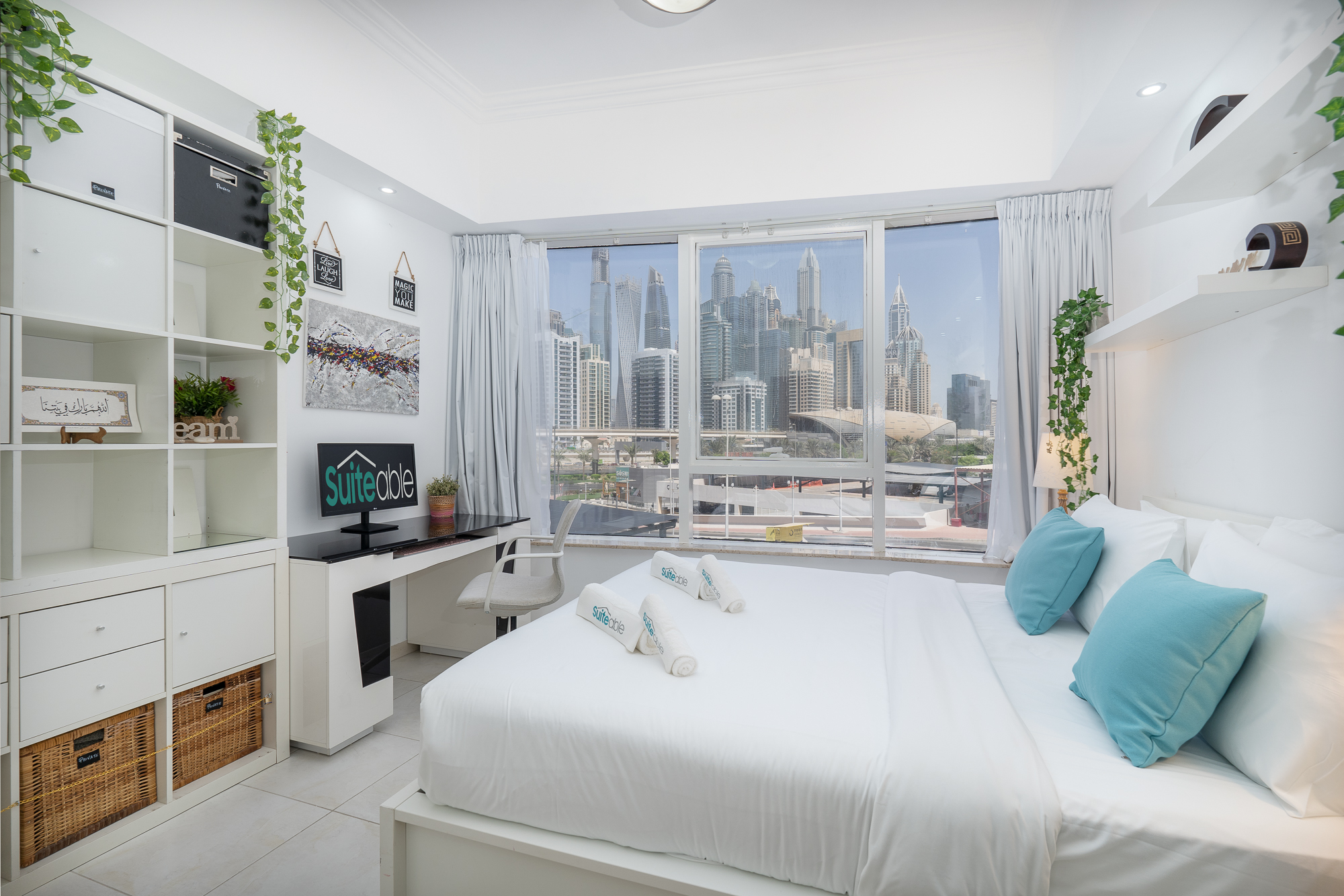 BR Apartment | Inspiring Art JLT | Sofa Bed & Workspace | Near Metro | All Bills Included