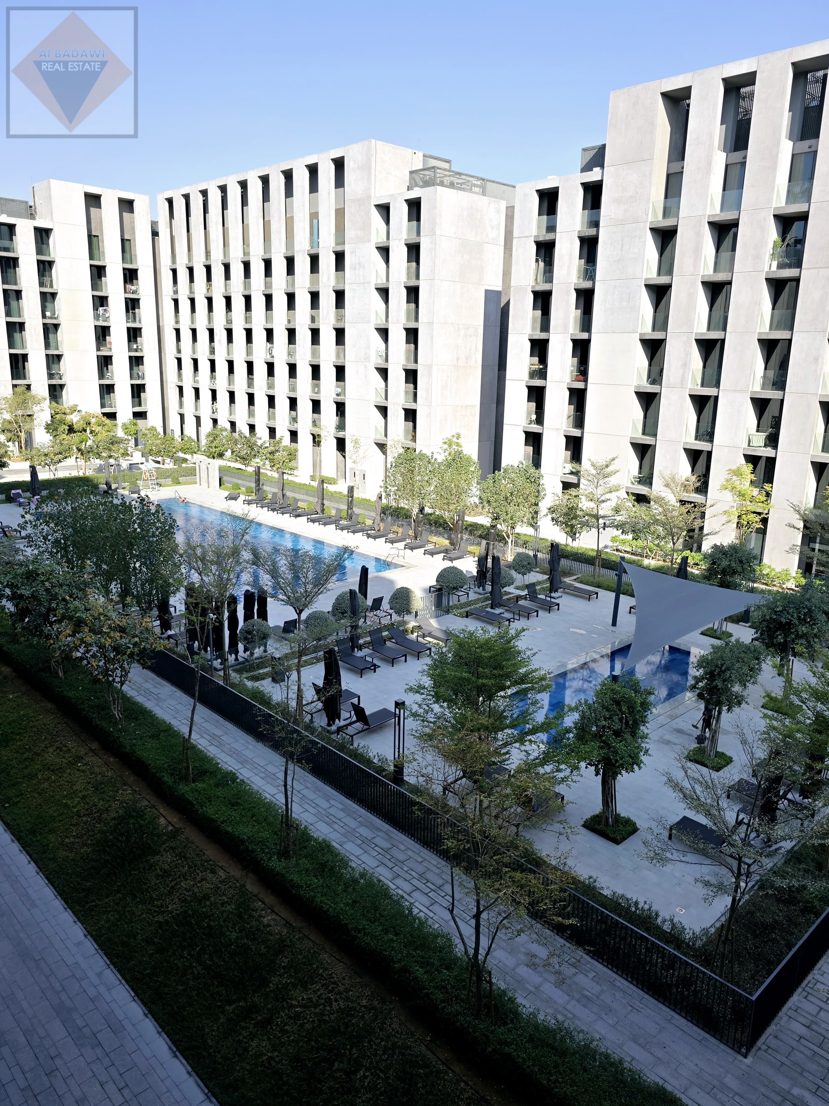 Modern 1BHK, 2 Bath Smart Apartment with Stunning Pool View