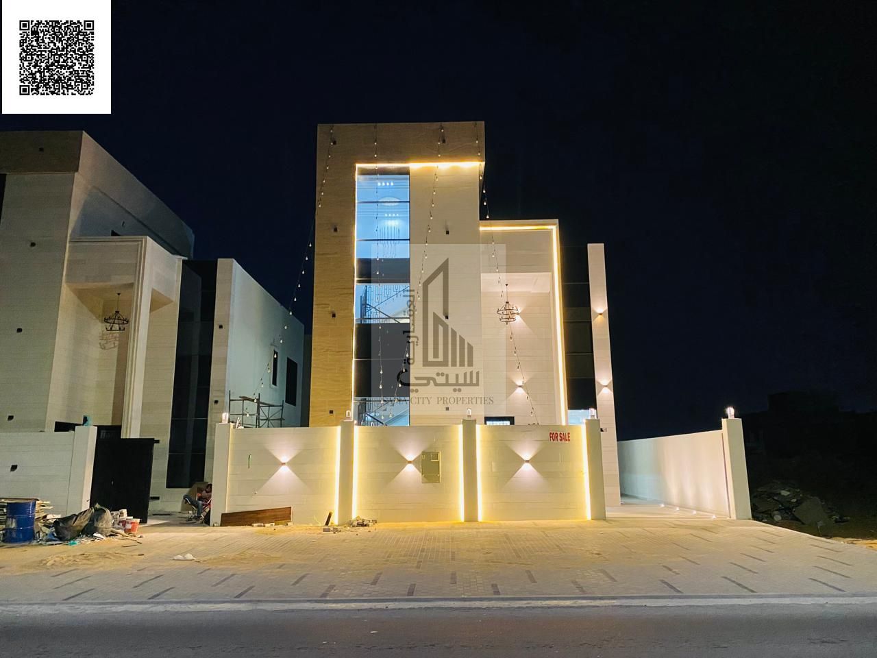 Villa for sale in Al Helio 2 • 5 master bedrooms • Majlis with bathroom • Living room with bathroom • Main kitchen • Maid's room • Large setback in f