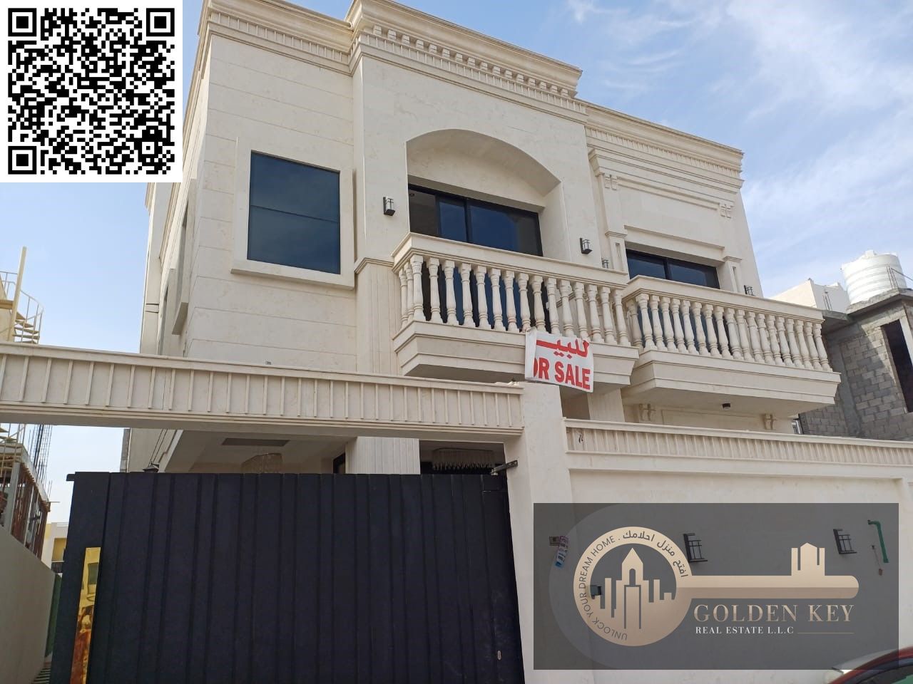 3800sqft air conditioned ,with pool 5 bhk villa in helio 1 ajman idiol location near mosque ,