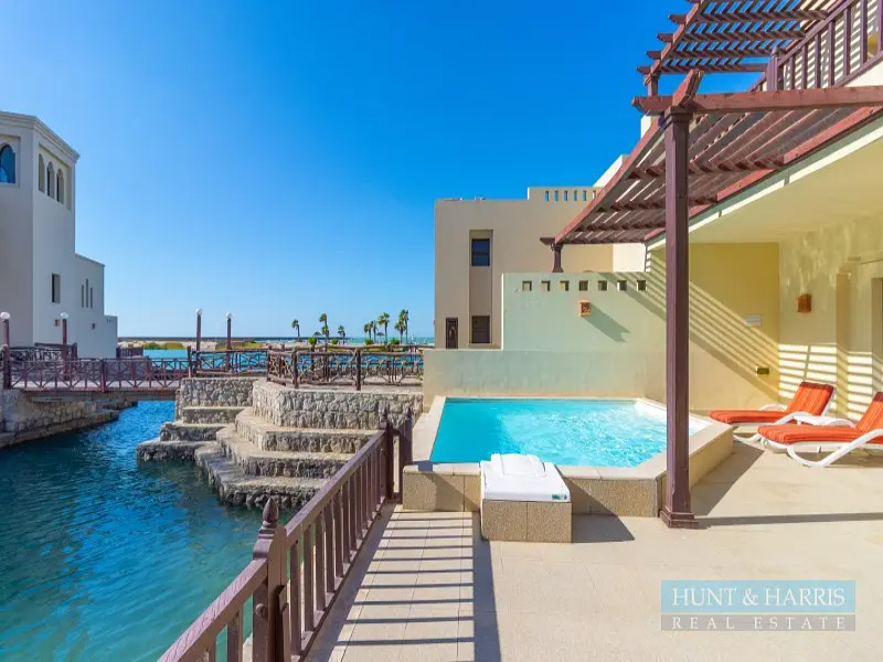 1st Row Beach Villa - 3 Bedroom for Sale Cove Rotana - Open Kitchen
