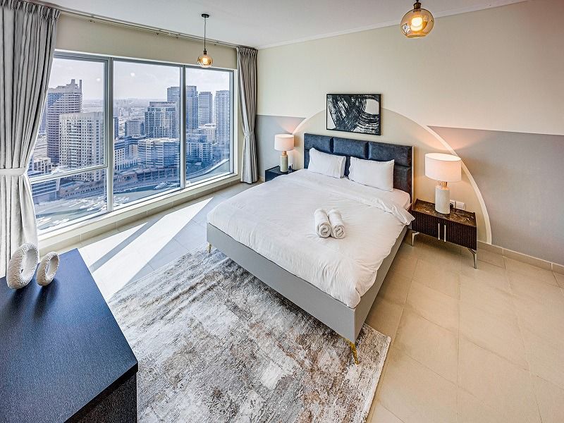 Bright 3BR +Maid | Sofa Bed | Marina Views