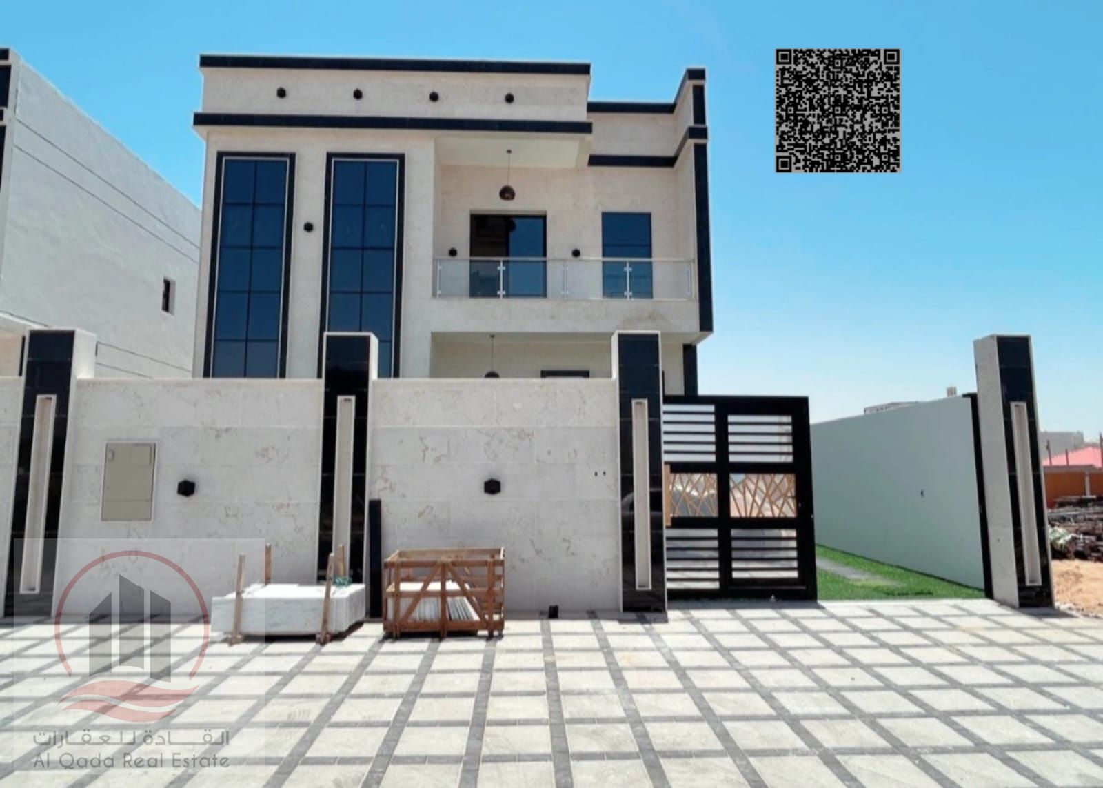 For sale, a villa in Ajman, Al Zahya area, 3 master bedrooms, a majlis, a hall, and a maid’s room. Central air conditioning. Negotiable for all natio