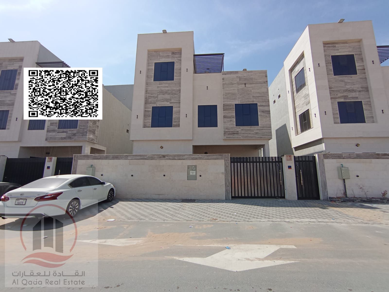 Villa For sale in Ajman Al Helio, 6 master bedrooms, a living room, a hall, and a maid’s room, freehold for all nationalities, with the possibility of