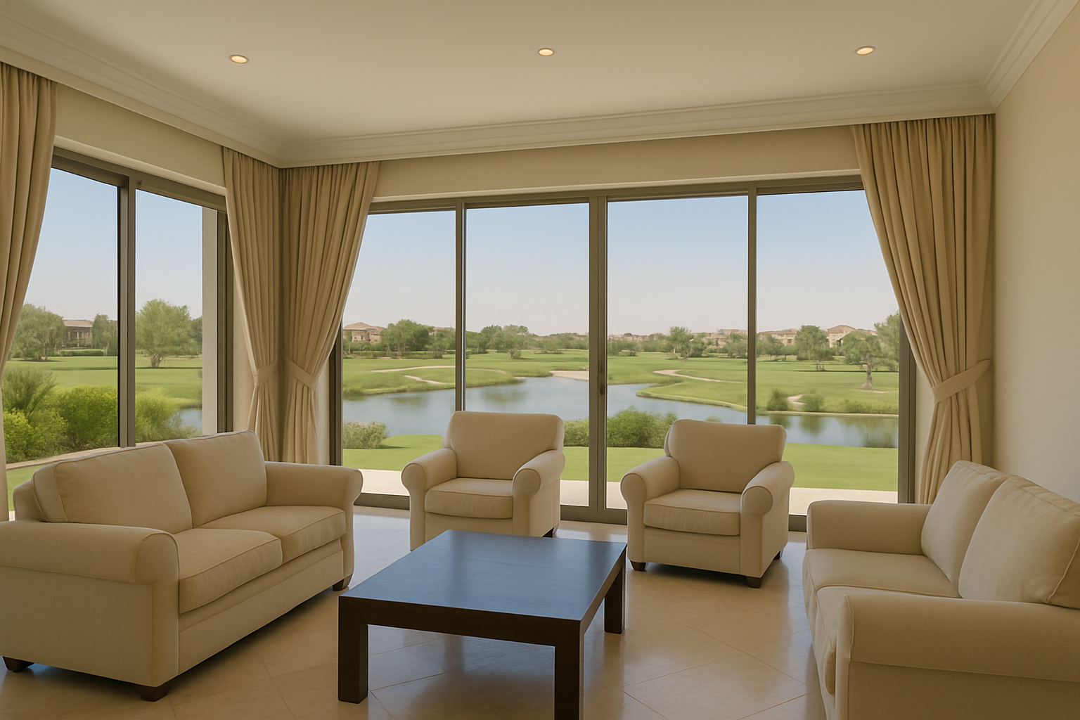 Luxurious Golf-View Villa with Private Pool in Al Sila