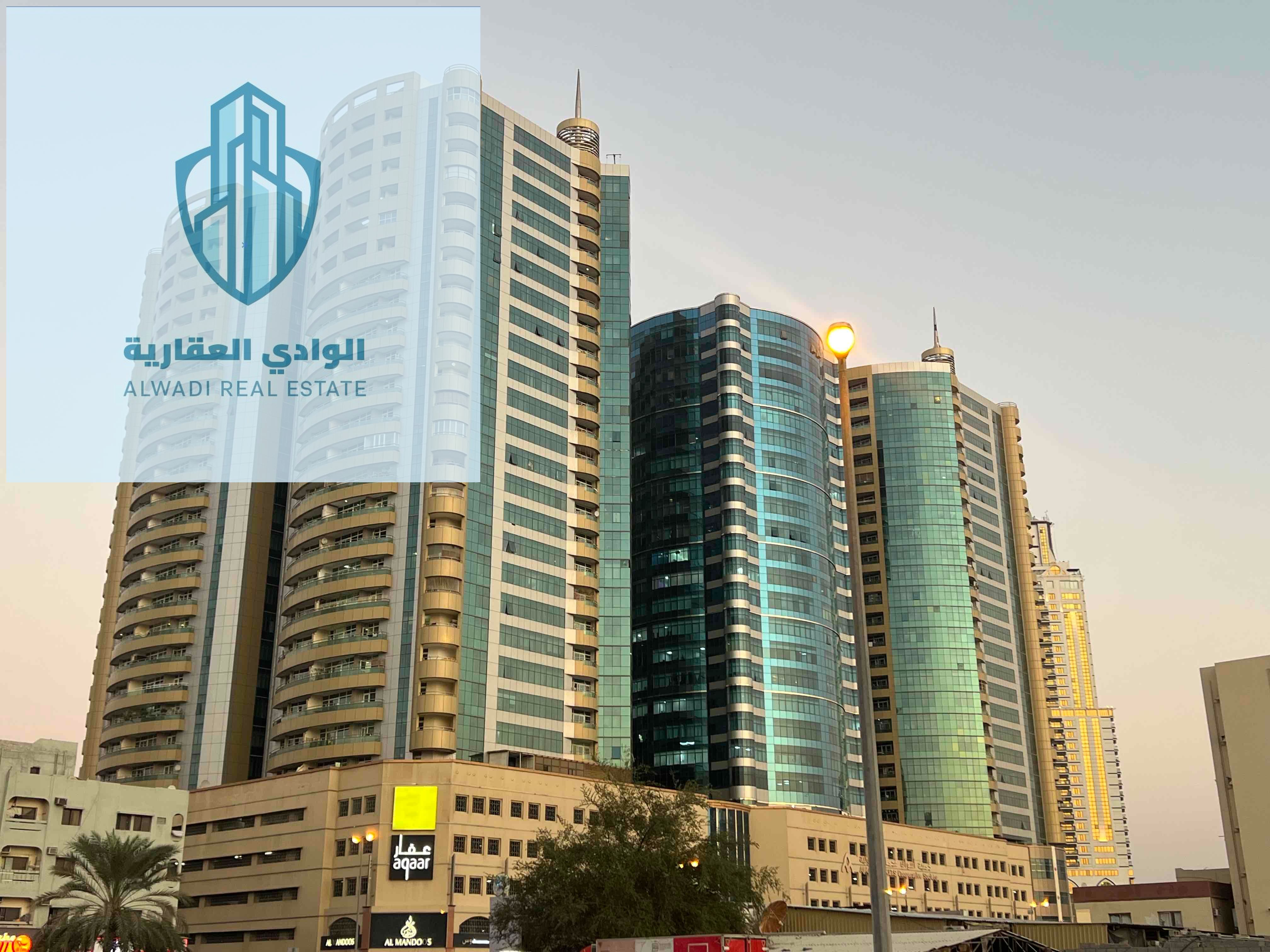 Apartment for sale, 2 bedrooms and a hall, in Horizon Towers, with a parking area, excellent view, 500000 dirhams