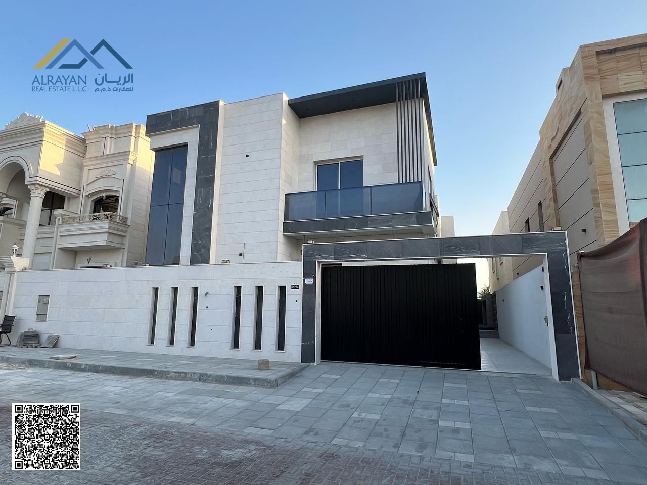 Luxurious villa for sale in the Al Alia area – elegant design, private pool, and spacious living space.