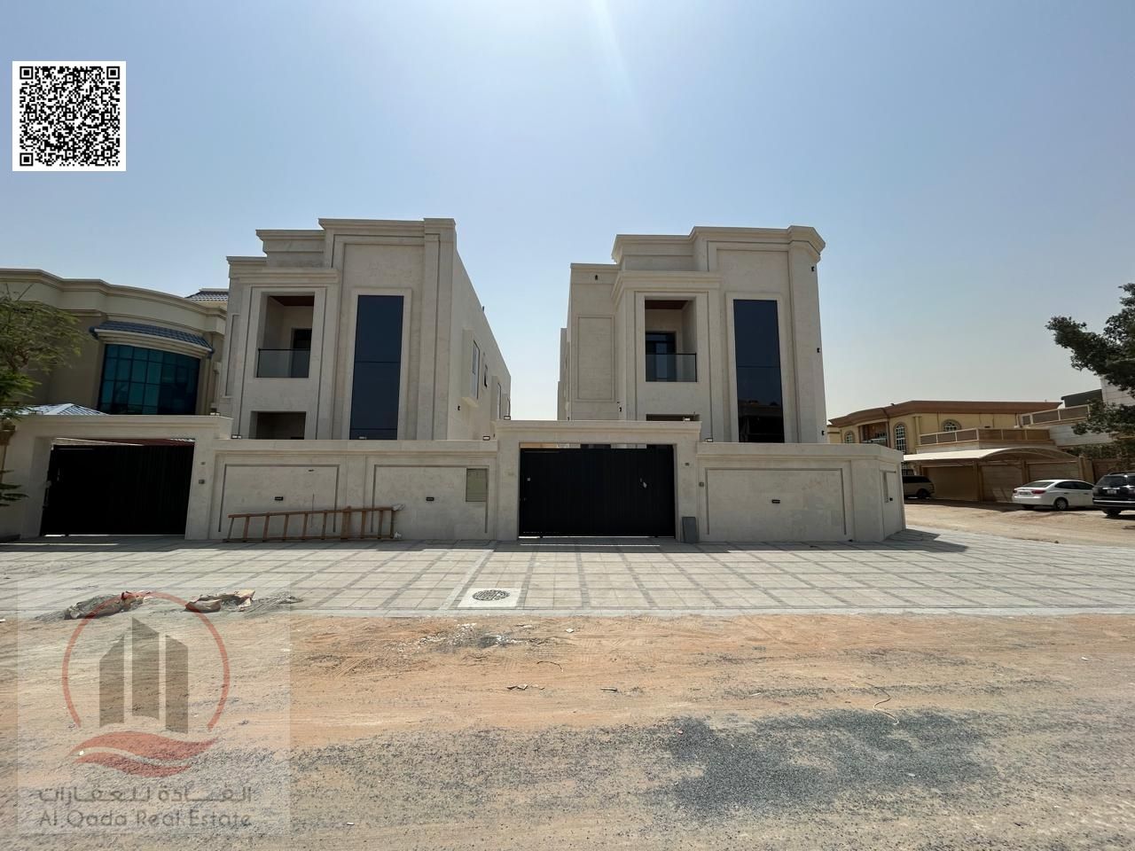 For sale, a villa in Ajman Al-Muwaihat, 5 master rooms, a Majles room, a hall, and a maid’s room, freehold for all nationalities, Installment with