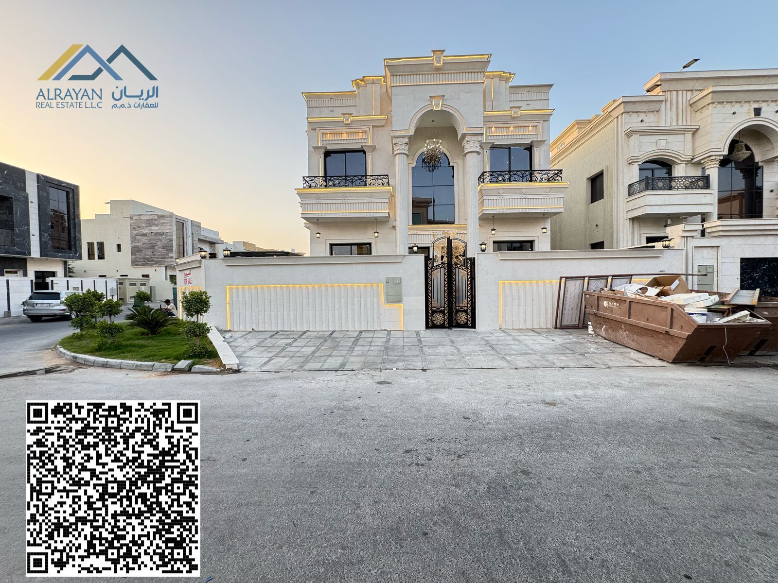 For sale: Central air conditioning villa with a large courtyard - close to Sheikh Mohammed bin Zayed Road, with the possibility of bank financing