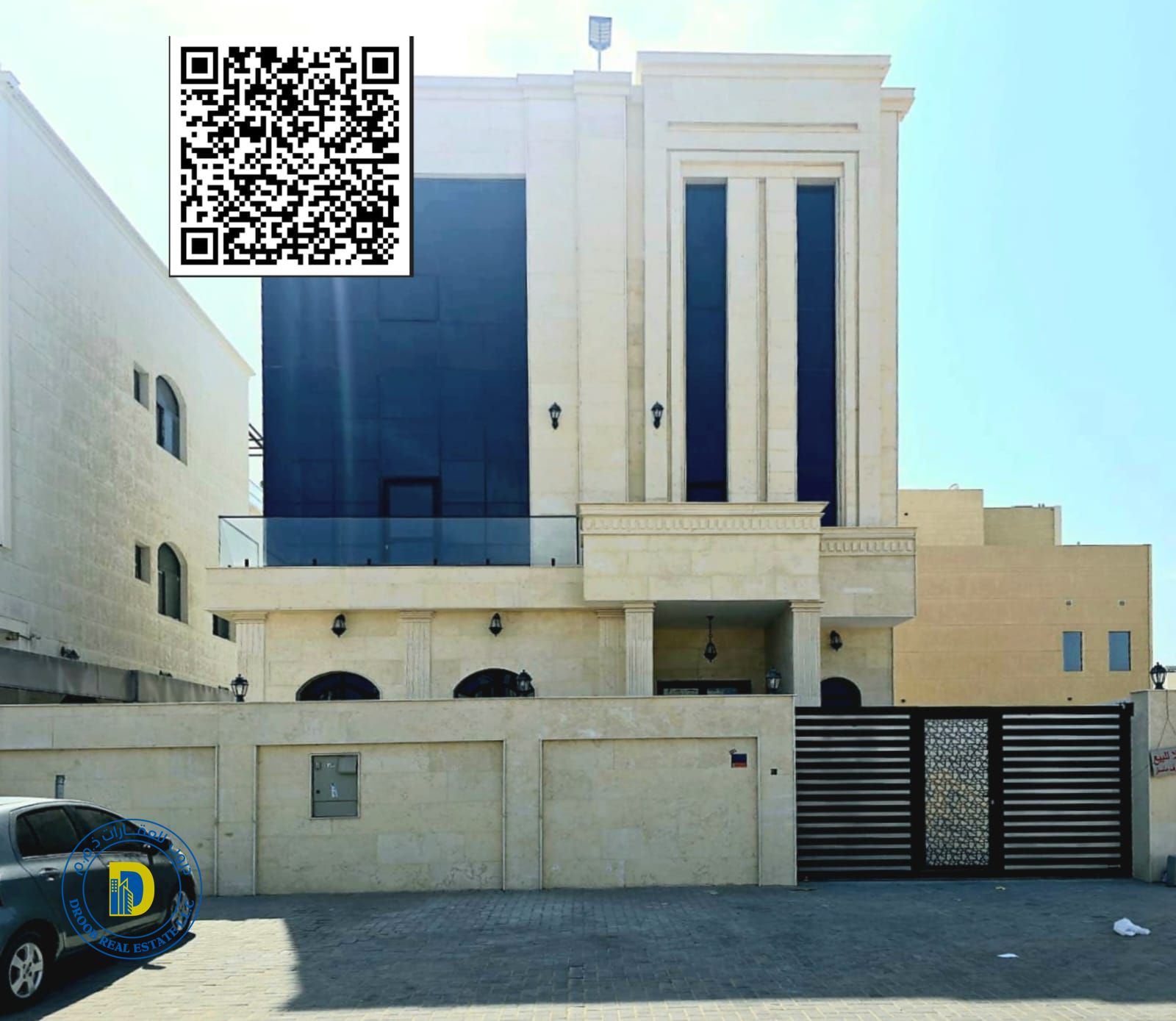 For sale at a special price, a villa with 7 rooms, 3 halls, a council, and a roof, with a setback area of 12 meters, without a down payment