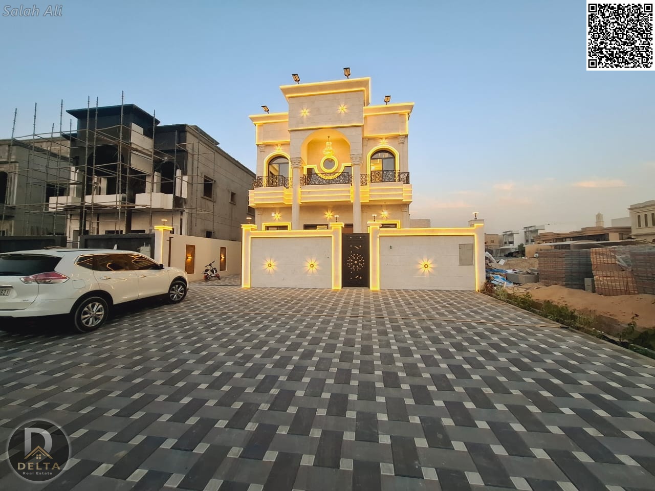 Attractive offer including registration fees - Luxury villa in Ajman - 5 master bedrooms, two floors and a roof