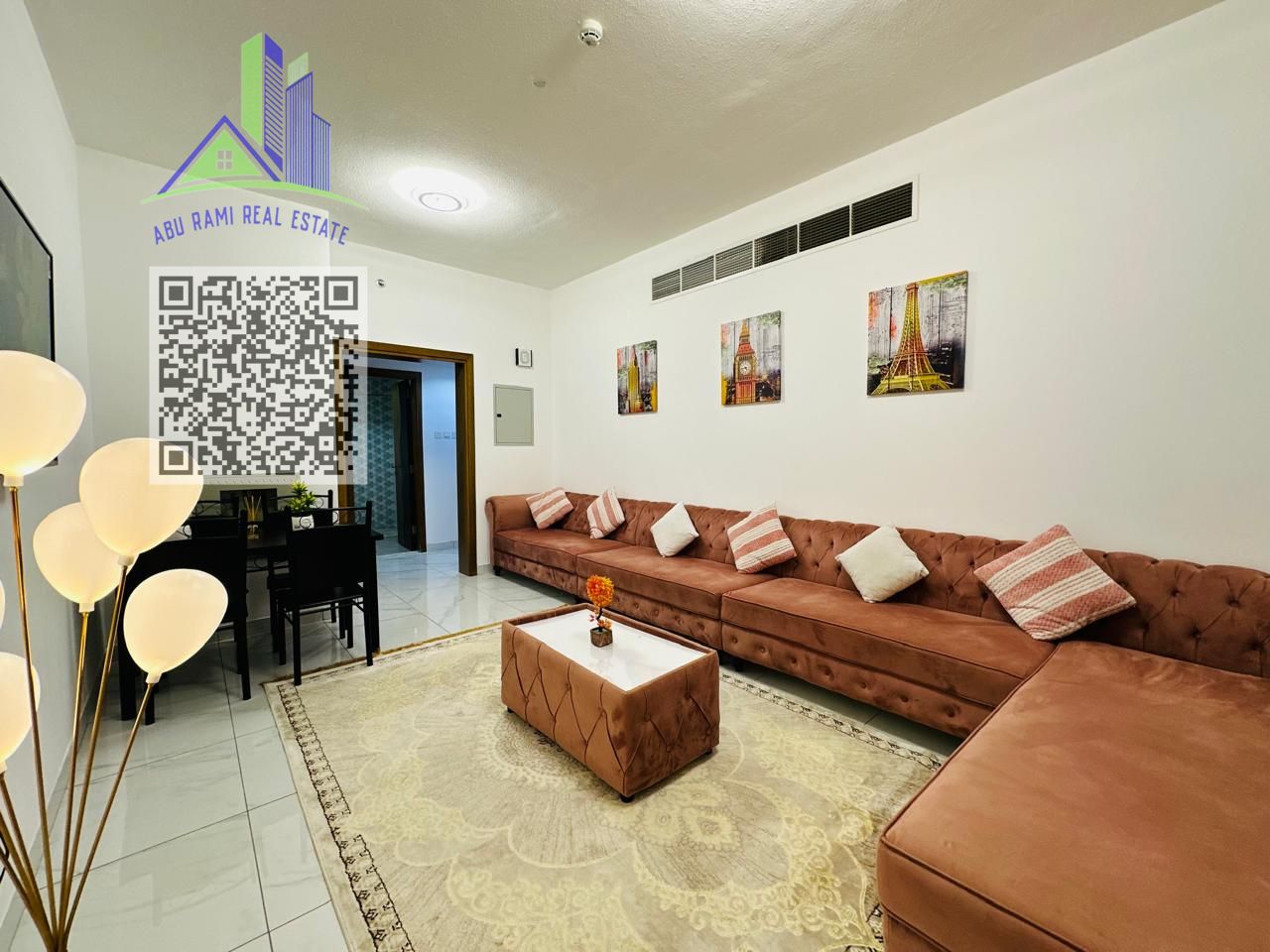 Available now, a room and a hall for rent for a month, new furniture, new construction, only 4000, including bills