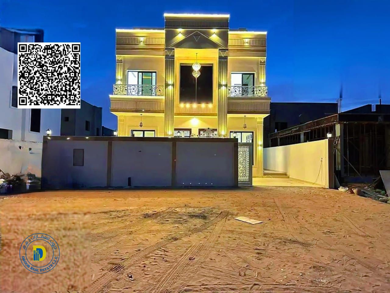 For sale, a classic villa with 6 rooms and a roof, including registration fees, super deluxe personal finishing, bank financing, freehold