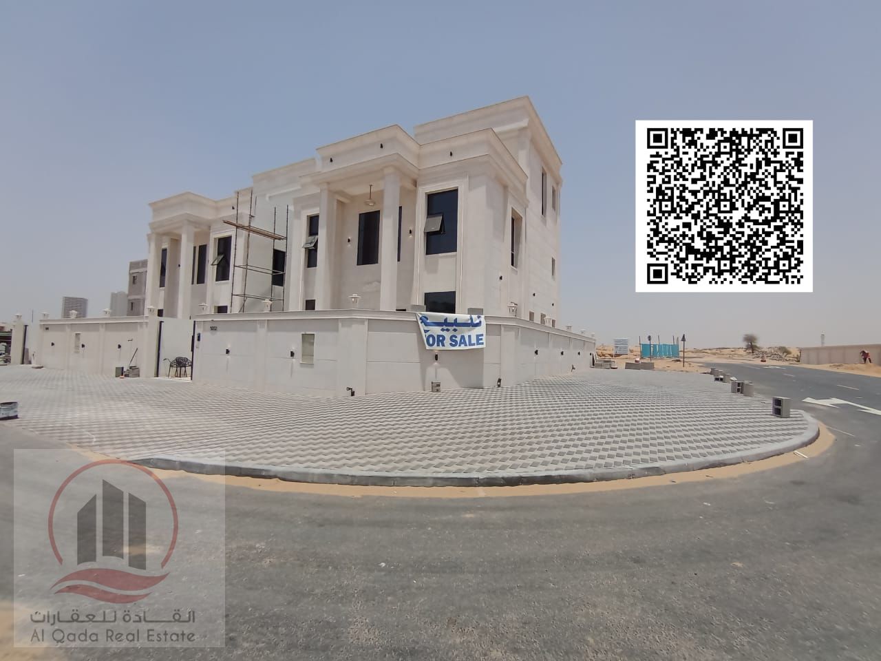 Villa For sale in Ajman Al Helio, 5 master bedrooms, a living room, a hall, and a maid’s room, freehold for all nationalities, with the possibility of