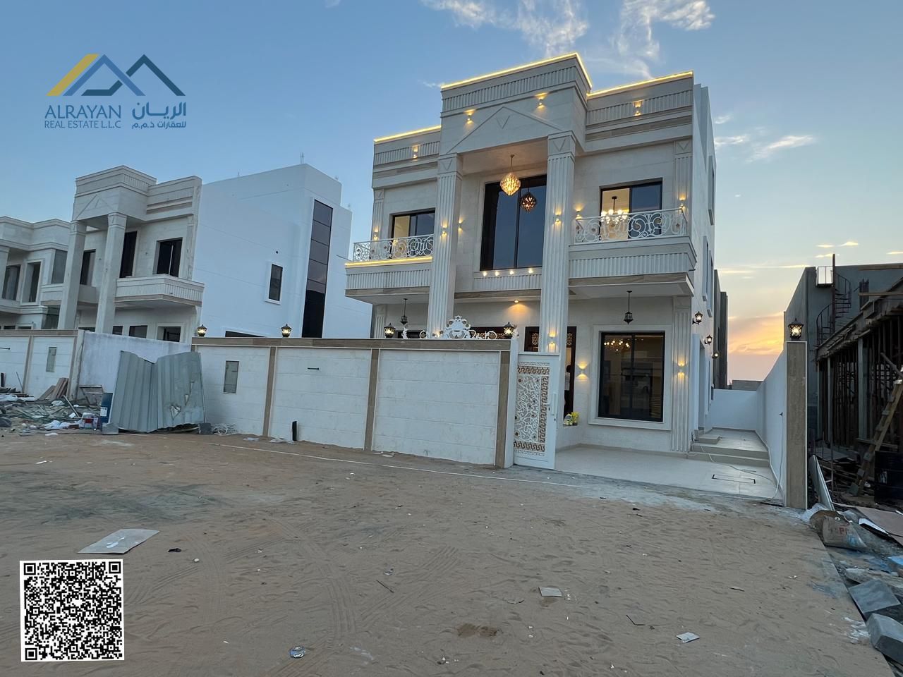 A villa with all registration and ownership fees included on the main street, ready for occupancy in the most upscale areas of Ajman. Freehold