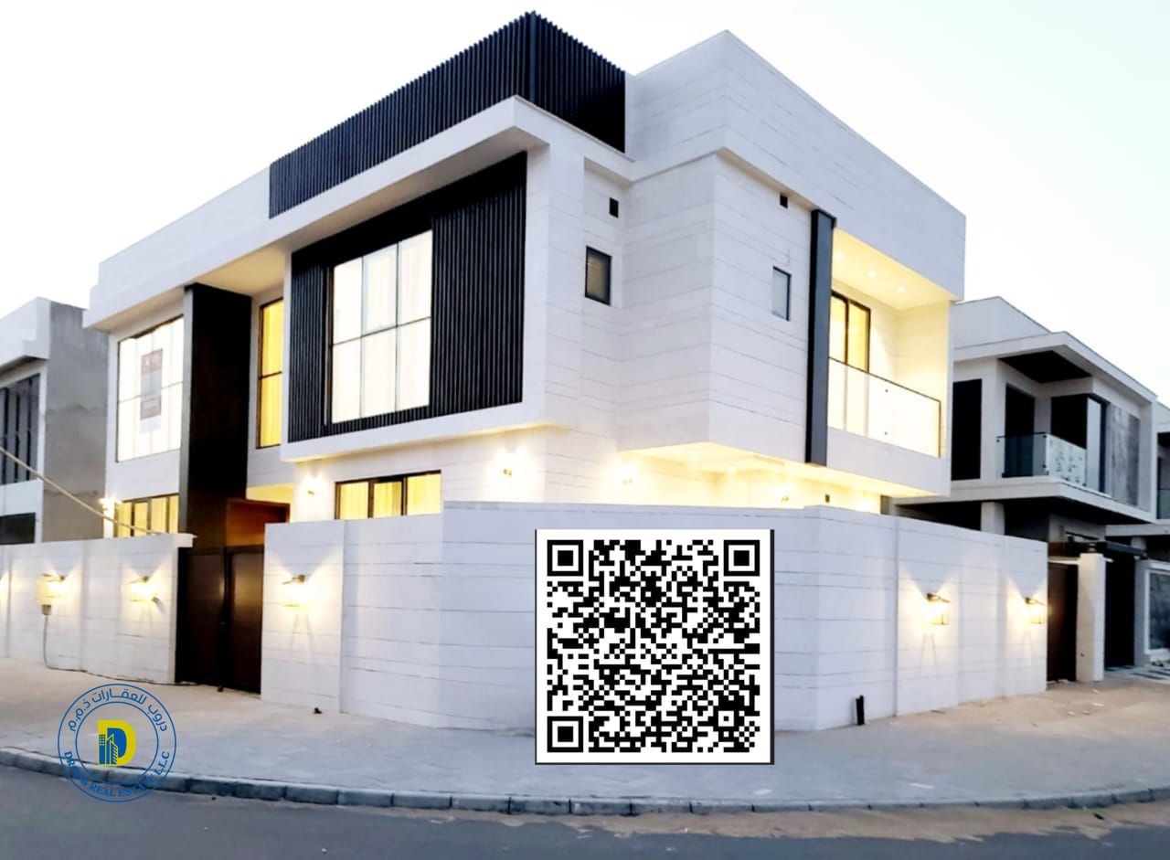 Modern corner villa with super deluxe finishing for sale in Al Yasmeen area, Ajman