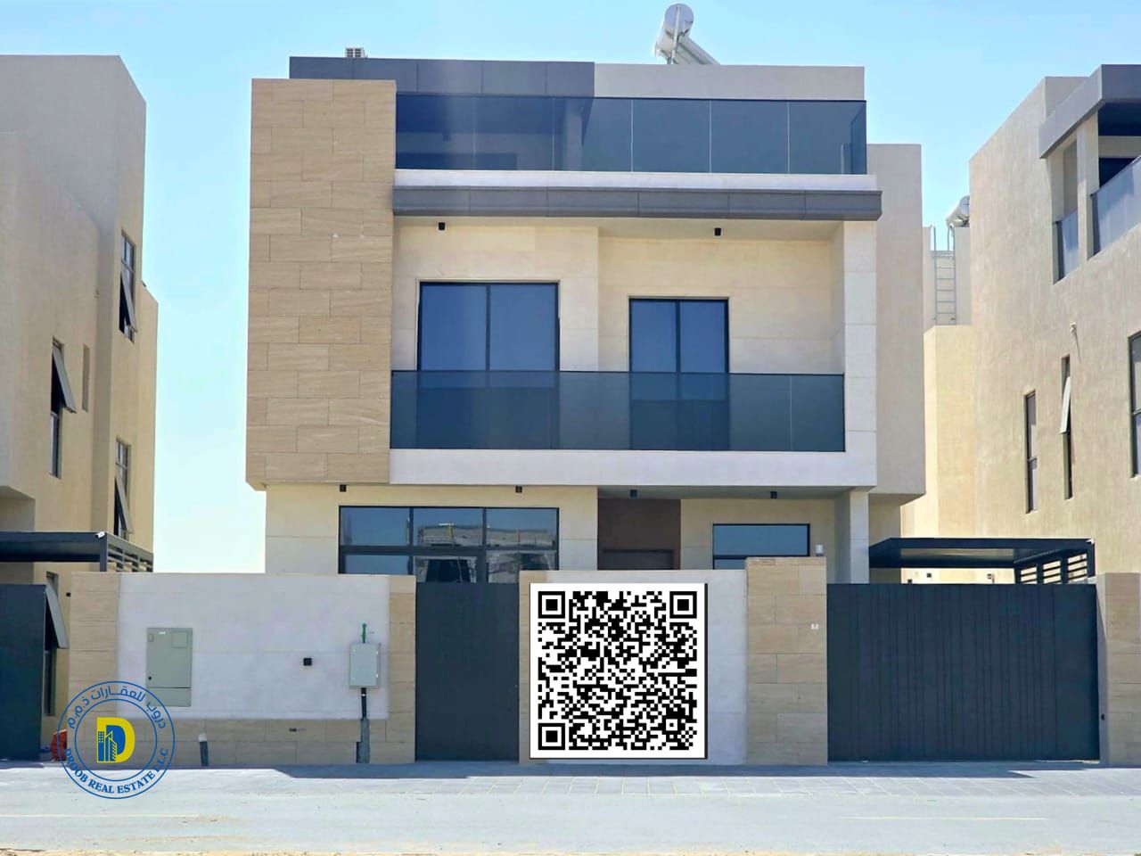 For sale, a modern 6-bedroom villa in Al Bahia area, Ajman. The price includes registration fees.