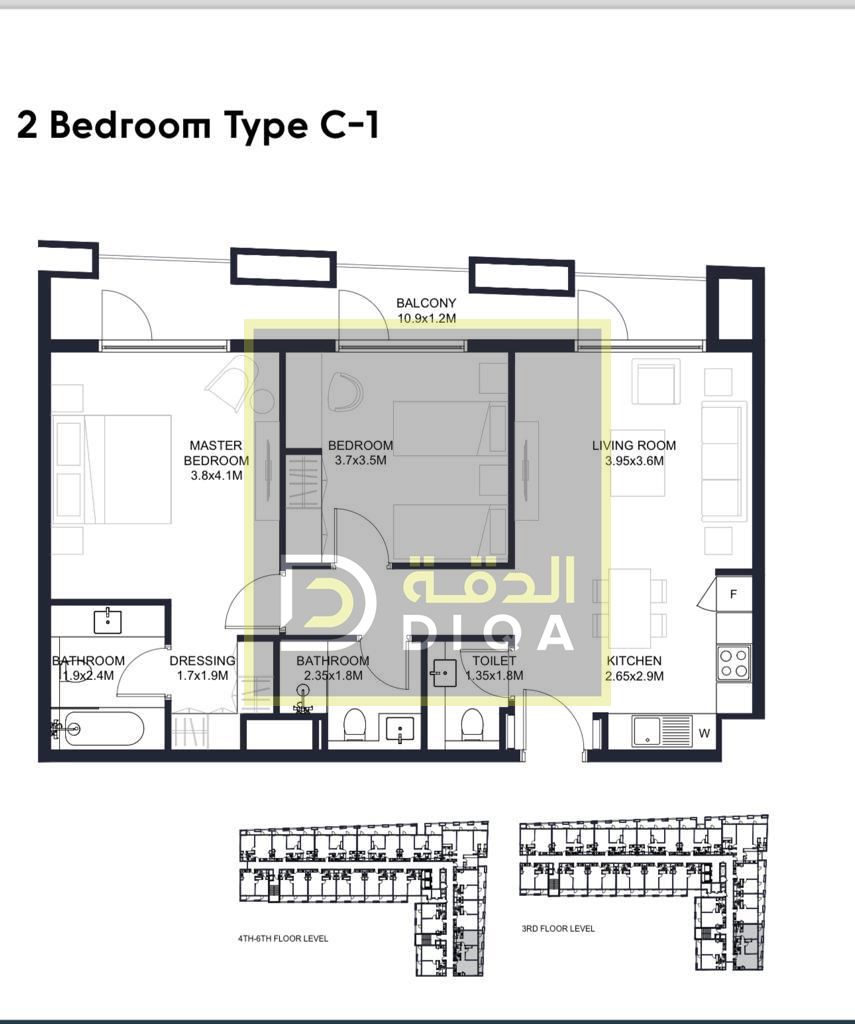 2 BHK for rent in AL Jada, Sharjah