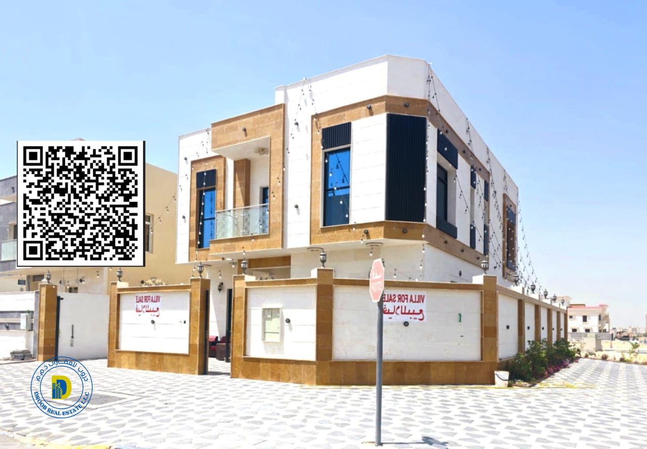 5 bedroom corner villa, prime location, for sale in Al Amerah area, Ajman, at a very special price