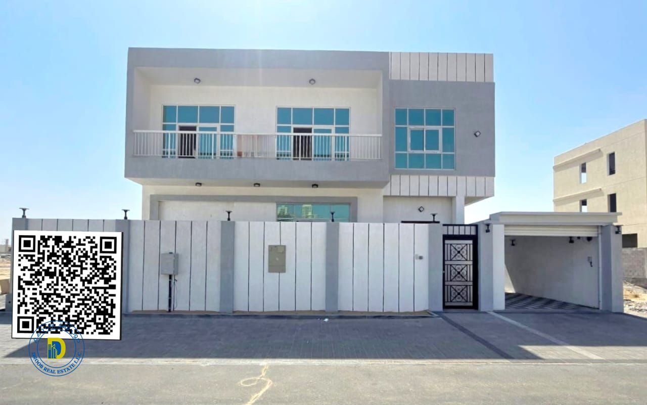 For sale in Al Amerah area, Ajman, a 4-room villa. The price includes water, electricity, and air conditioning.
