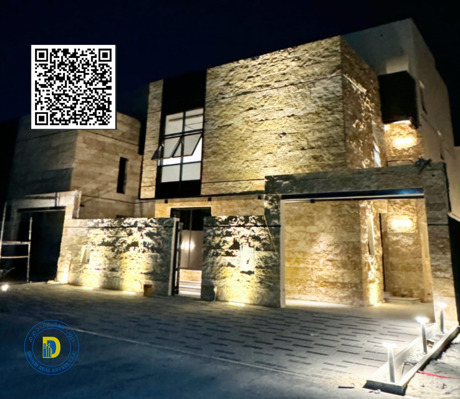 For sale in Al Bahia area, Ajman, a villa with 6 rooms and a roof, modern finishing. The price includes registration and ownership fees.