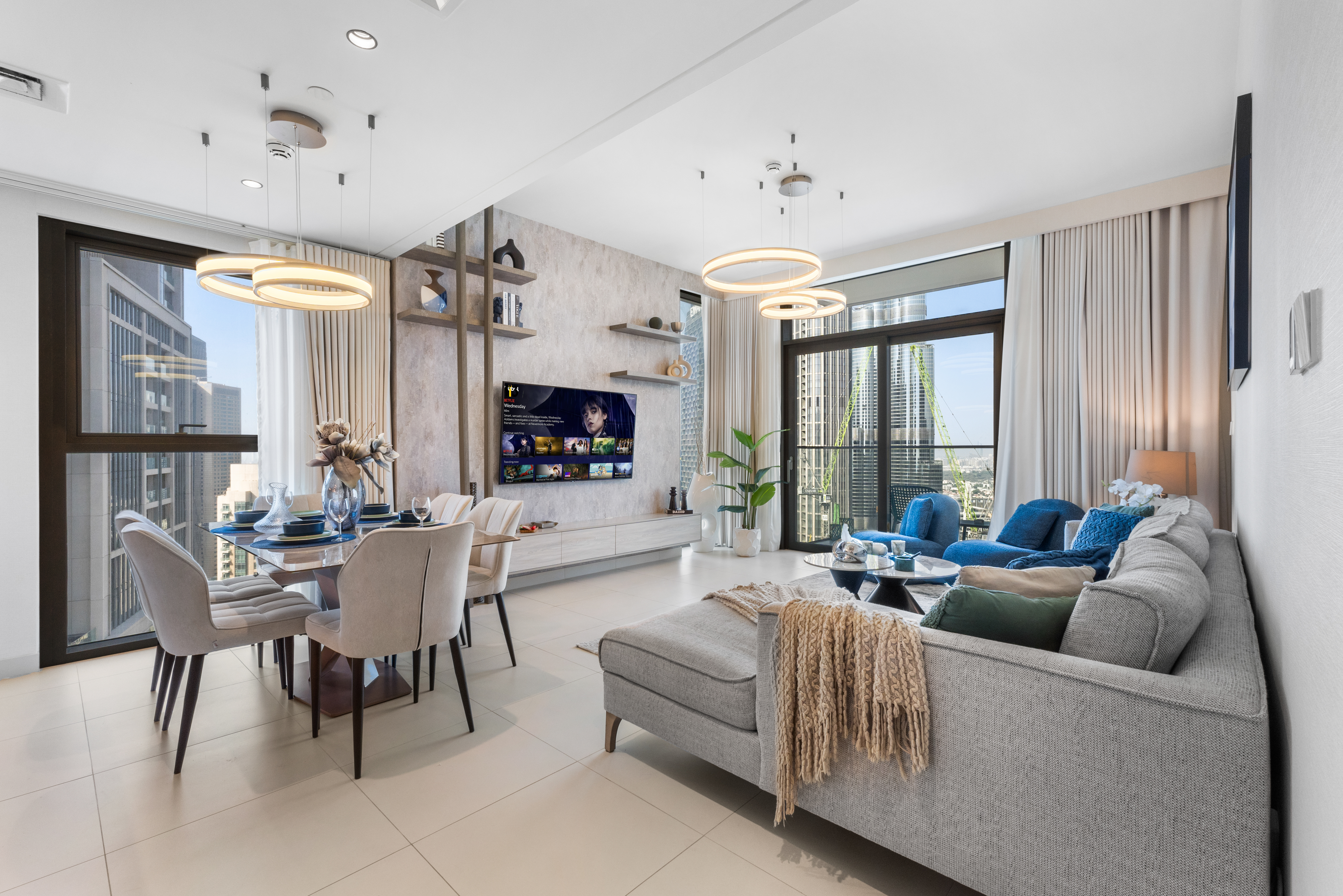 luxury living with High-Floor 2 BR Premium Apt & Burj Khalifa Views