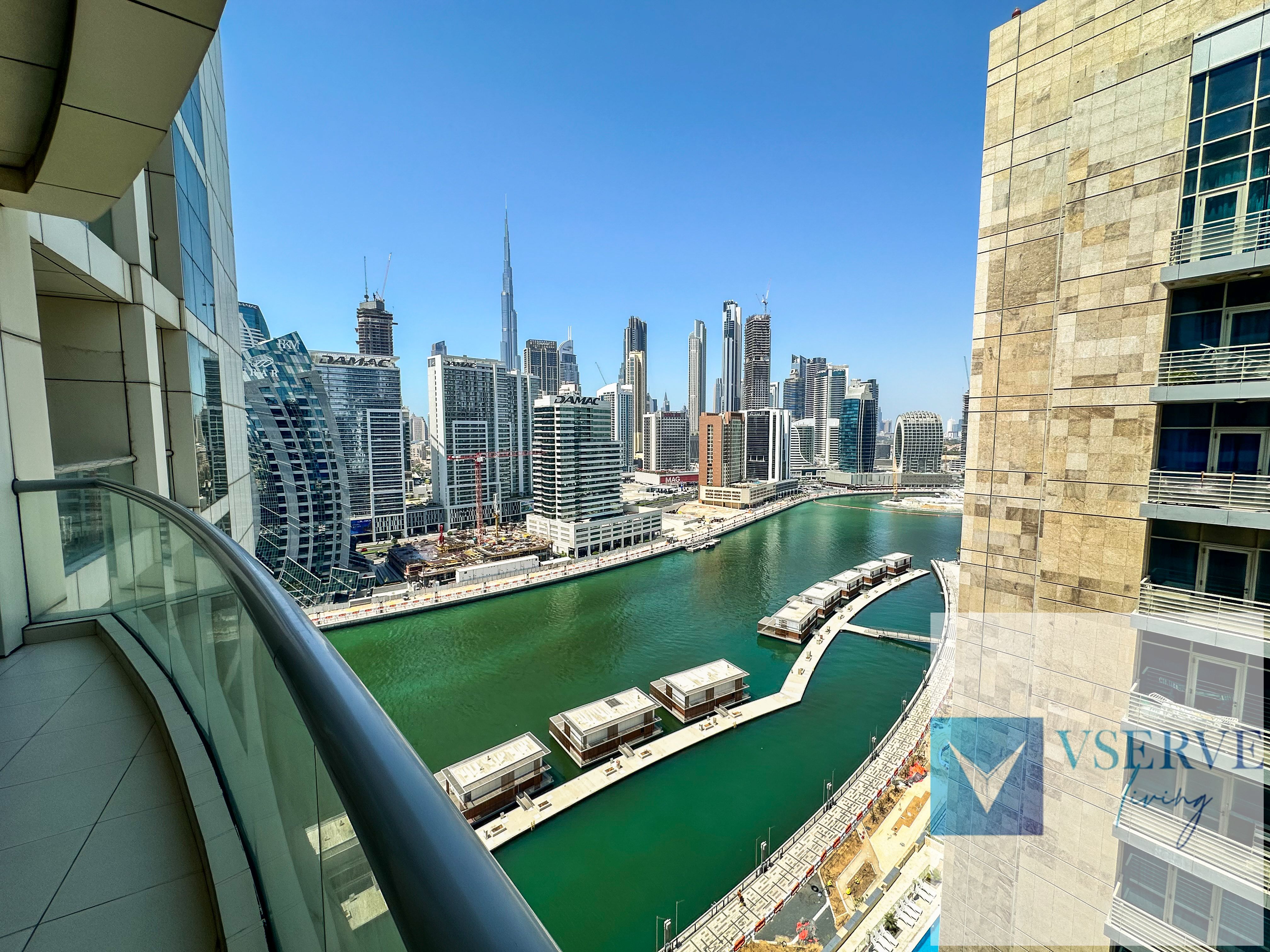 1 BR Stunning Canal and Burj Khalifa View