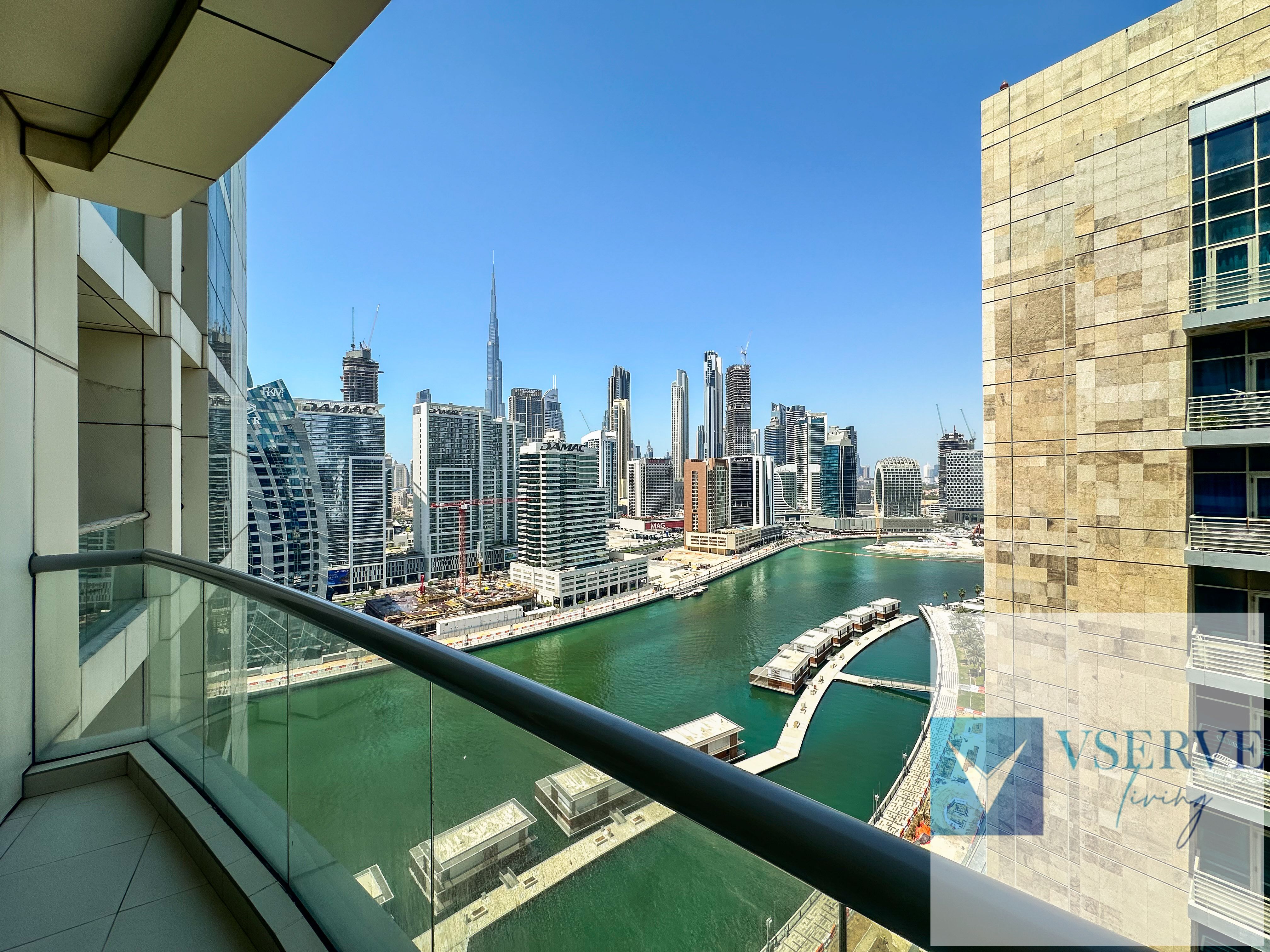 1 BR Stunning Canal and Burj Khalifa View
