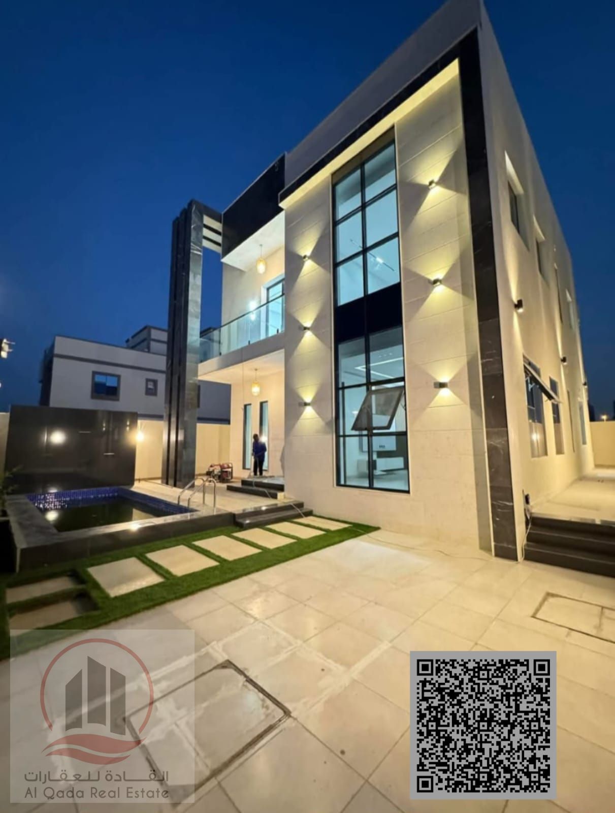 For sale: Corner villa in Ajman Al Helio, 4 master bedrooms, a living room, a maid's room, freehold for all nationalities. Bank financing is possible