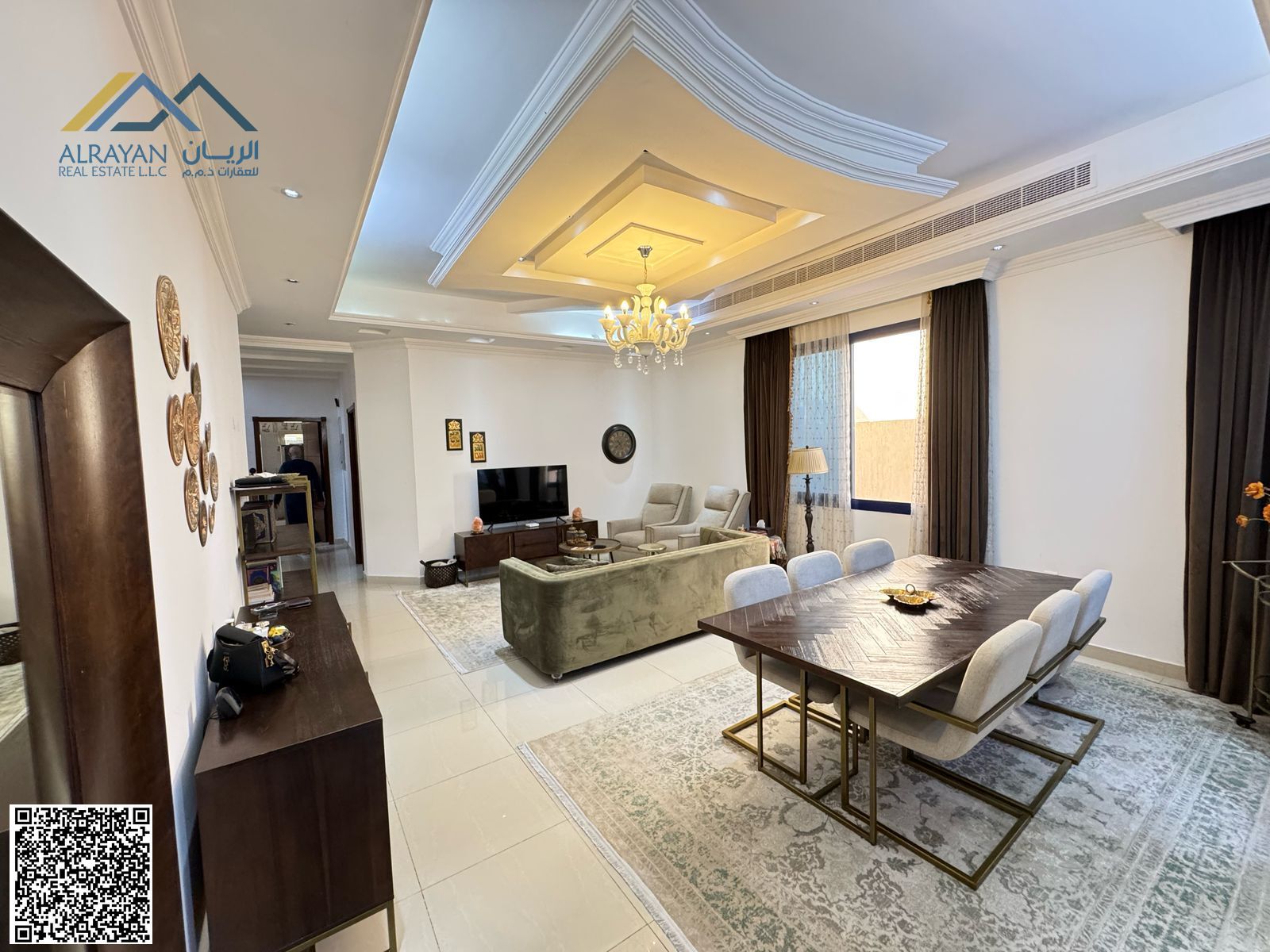 Luxury villa for sale in Al Rawda 2 - Corner | Area 4,300 square feet | 5 master bedrooms | Large courtyard | Ready to move in.