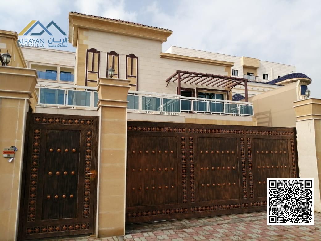 Large areas, freehold for all nationalities, a huge luxurious villa, including air conditioning and electricity, in the Al-Muwaihat 3 area