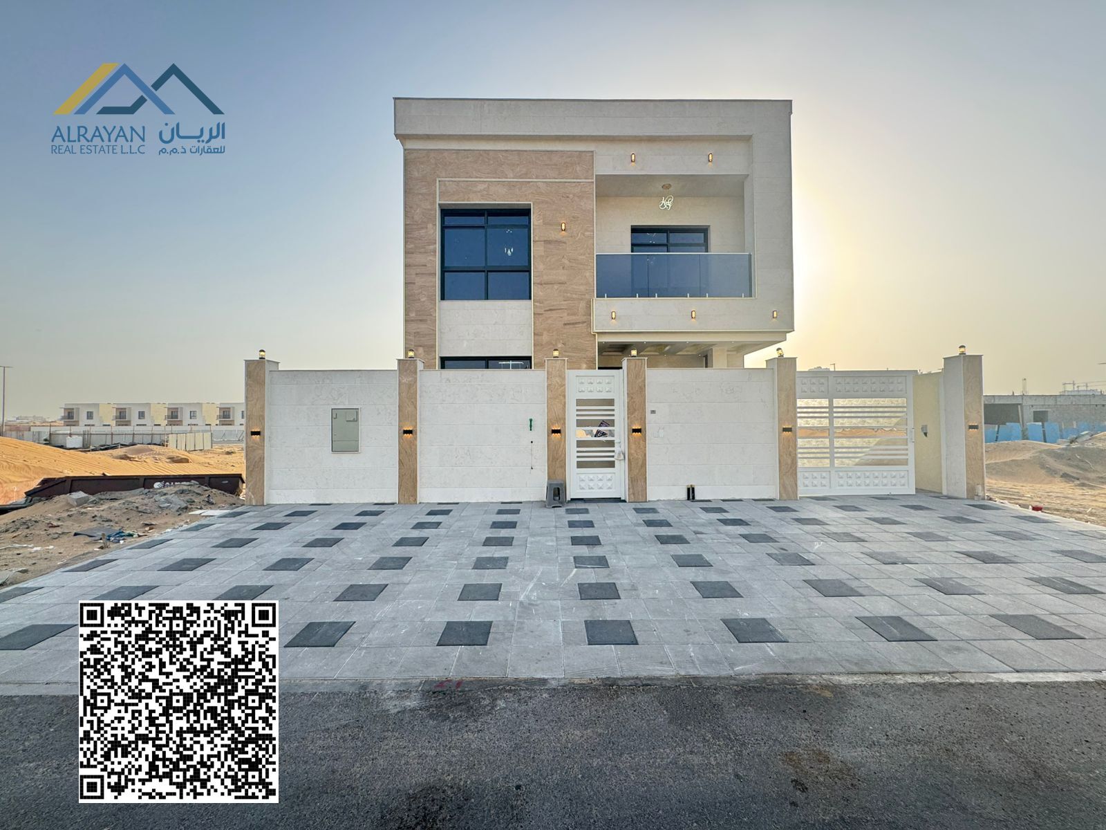 Luxury three-story villa in Al Waha 1 - Ajman | Next to Al Zahia area and close to the main street | Elegant design and a prime location. An unmissabl