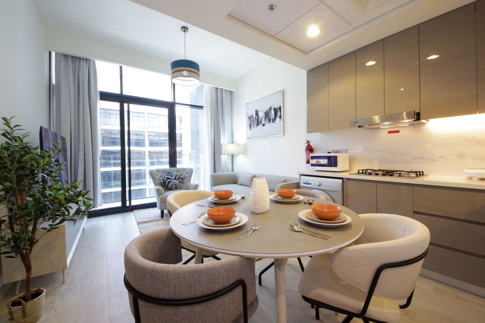 Chic 1BHK Burj Khalifa View | Pool | Gym | Parking | Full Amenities