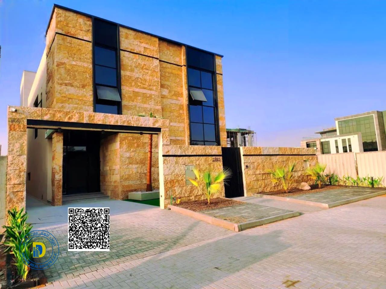 Luxury modern villa for sale in Al Alia, Ajman, including registration fees, freehold , bank financing