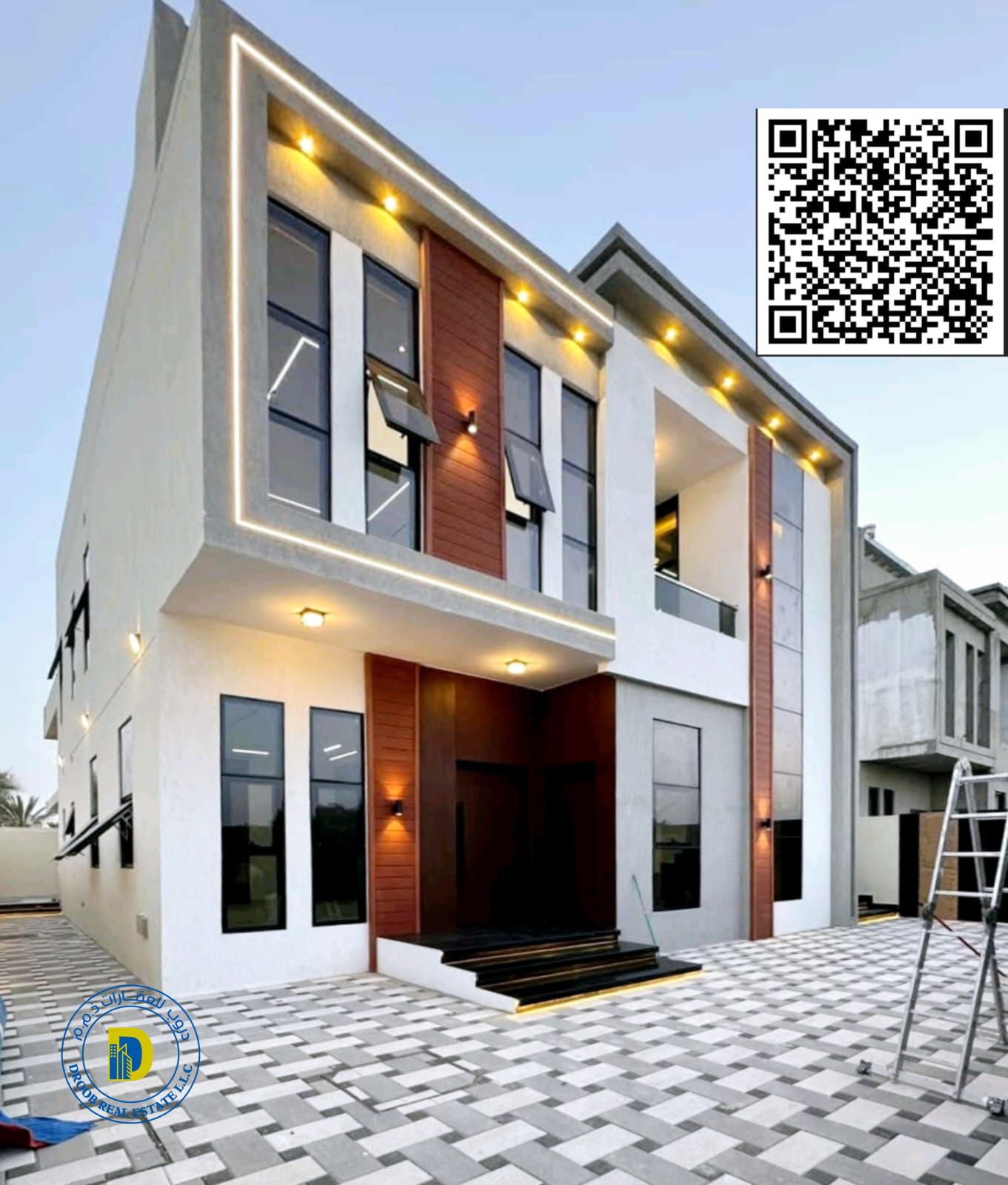 The price includes registration fees. Modern villa with 4 rooms and a large courtyard, very close to the Emirates Transit Highway 611.