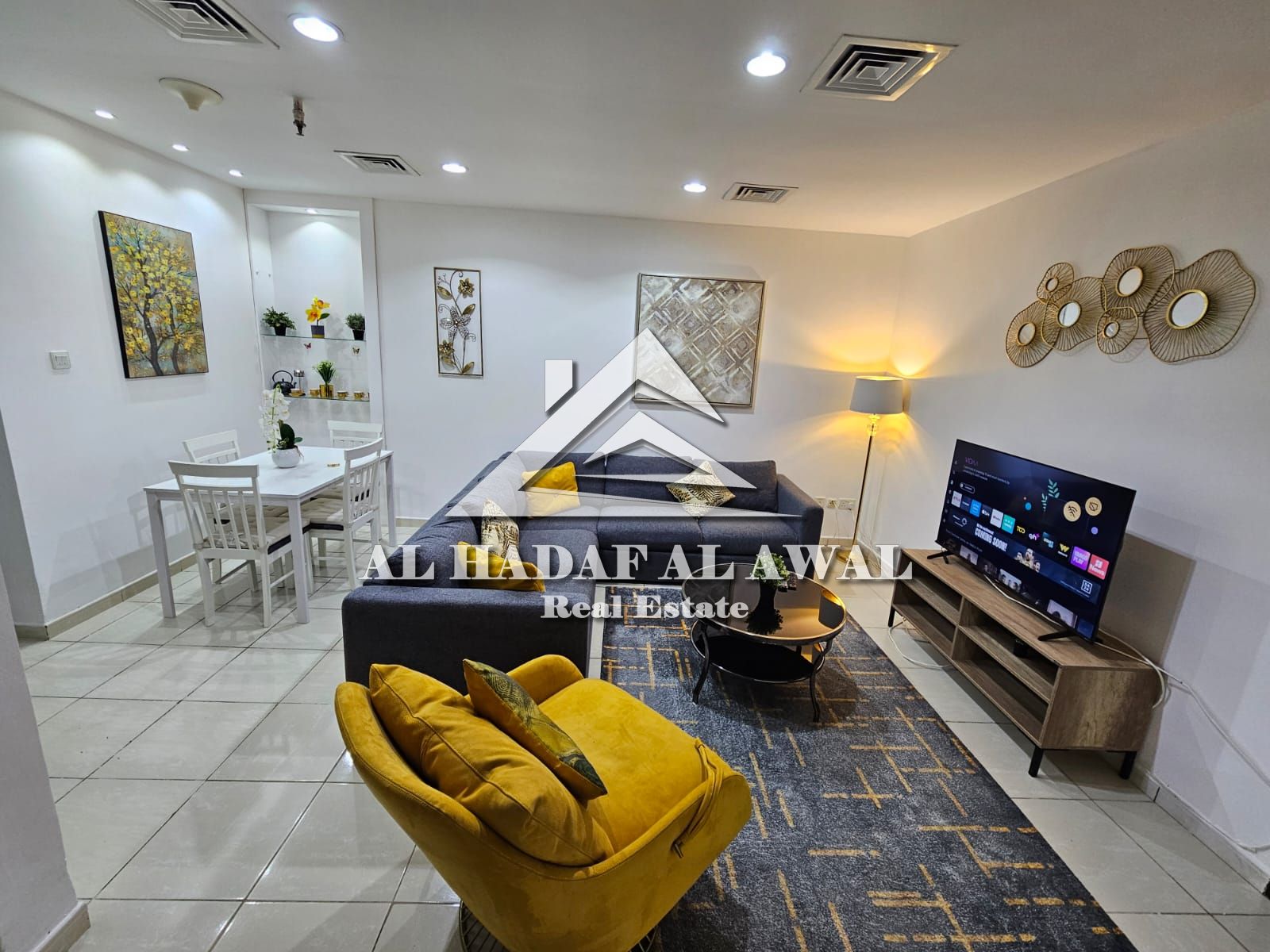 For monthly rent, a room and a hall in Al Taawun with free internet , parking