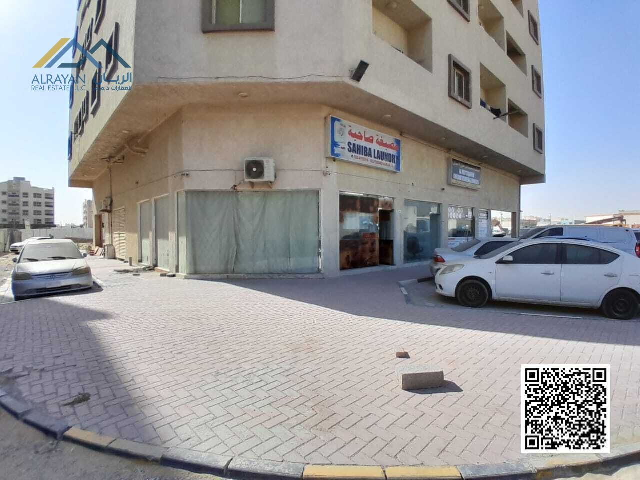 For rent, commercial shops in the Al Jurf Industrial Area 2 on Jeddah Street, opposite the car garages, large areas