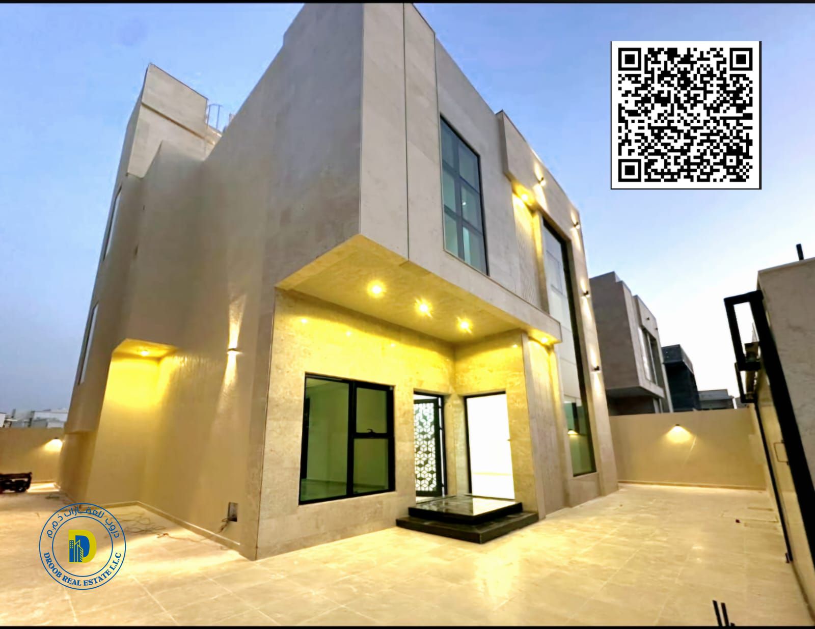 Modern villa in Al-Amerah area, 6 rooms and a roof. The price includes registration and ownership fees.