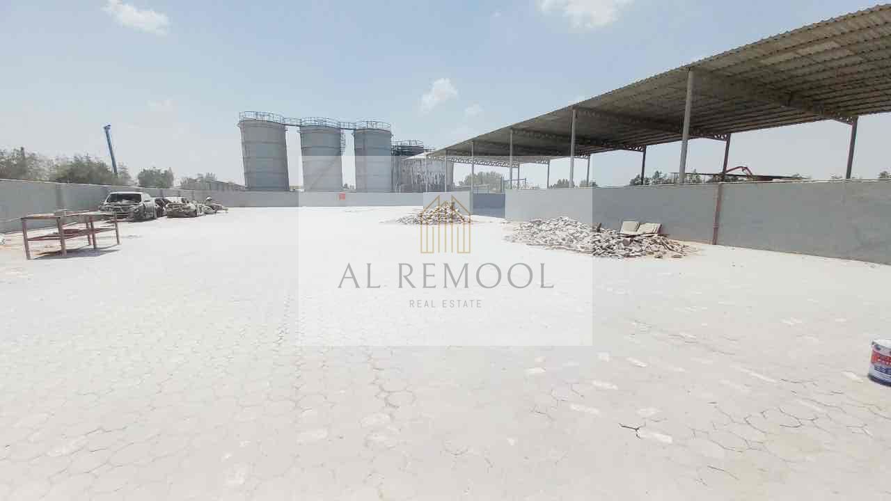 OPEN LAND WITH 180KW ELECTRIC POWER IN 600K FOR RENT IN SAJJA SHARJA