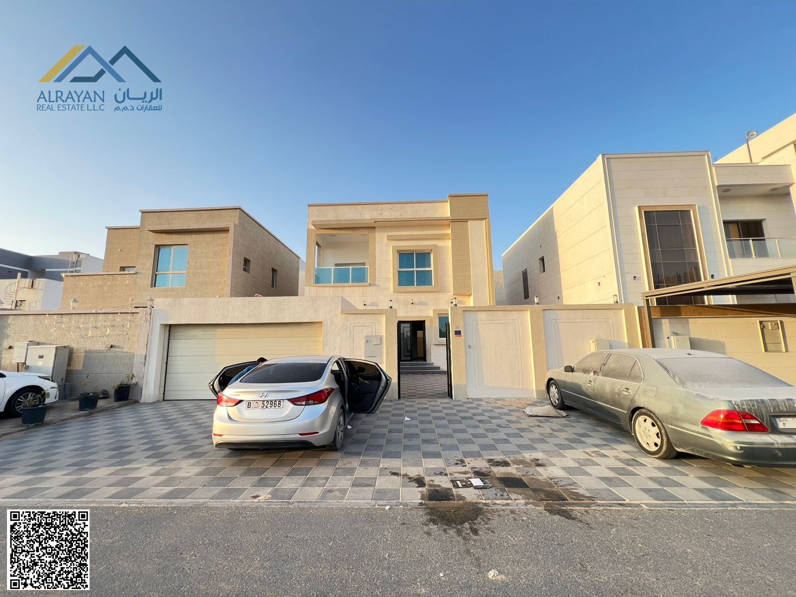 For rent, a villa with a distinctive modern design | Directly on the main street | Close to all services | Close to Sheikh Mohammed bin Zayed Road